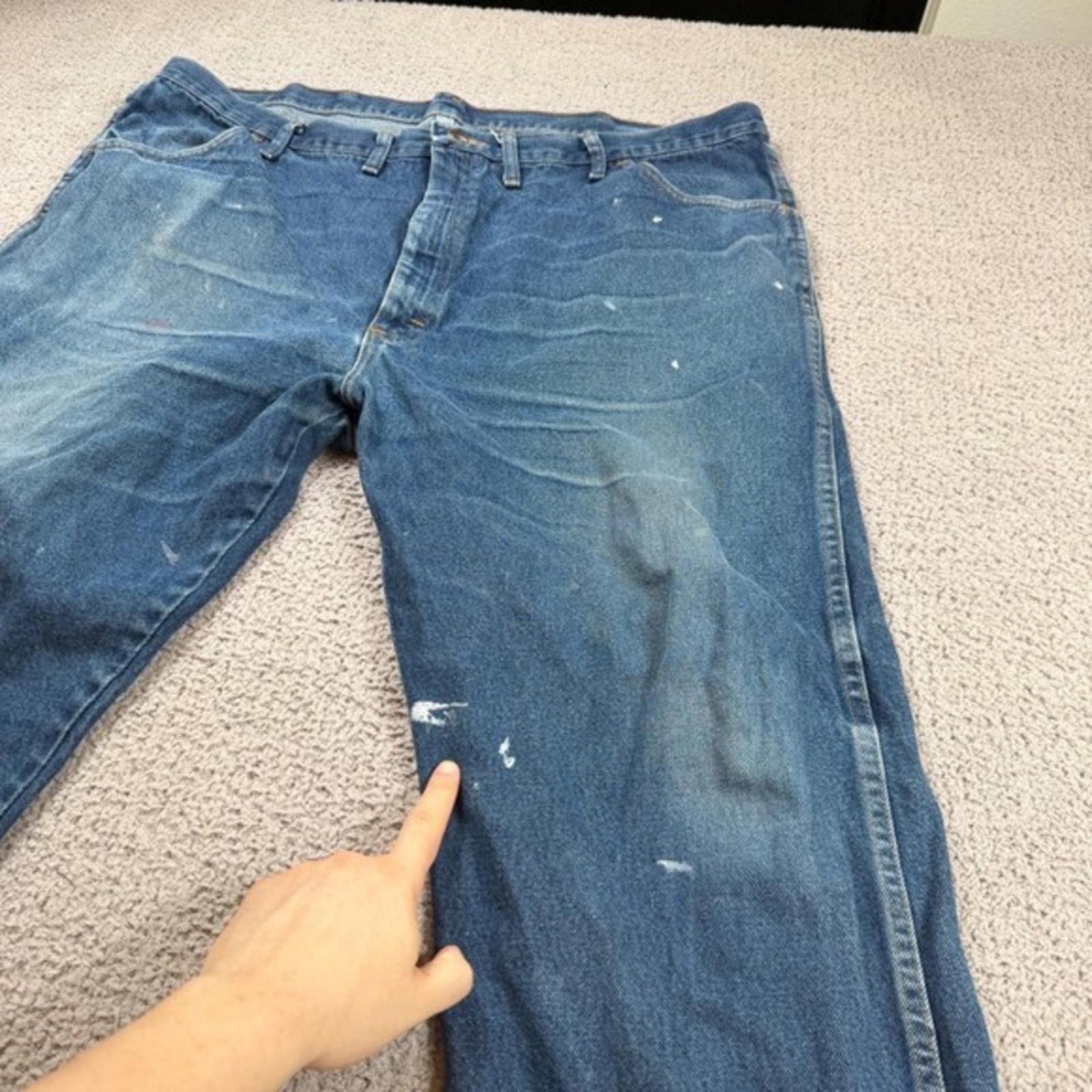 Rustler Rustler Workwear Jeans Mens 46x32 Distressed Faded Carpenter Size US 44 / EU 60 - 5 Thumbnail