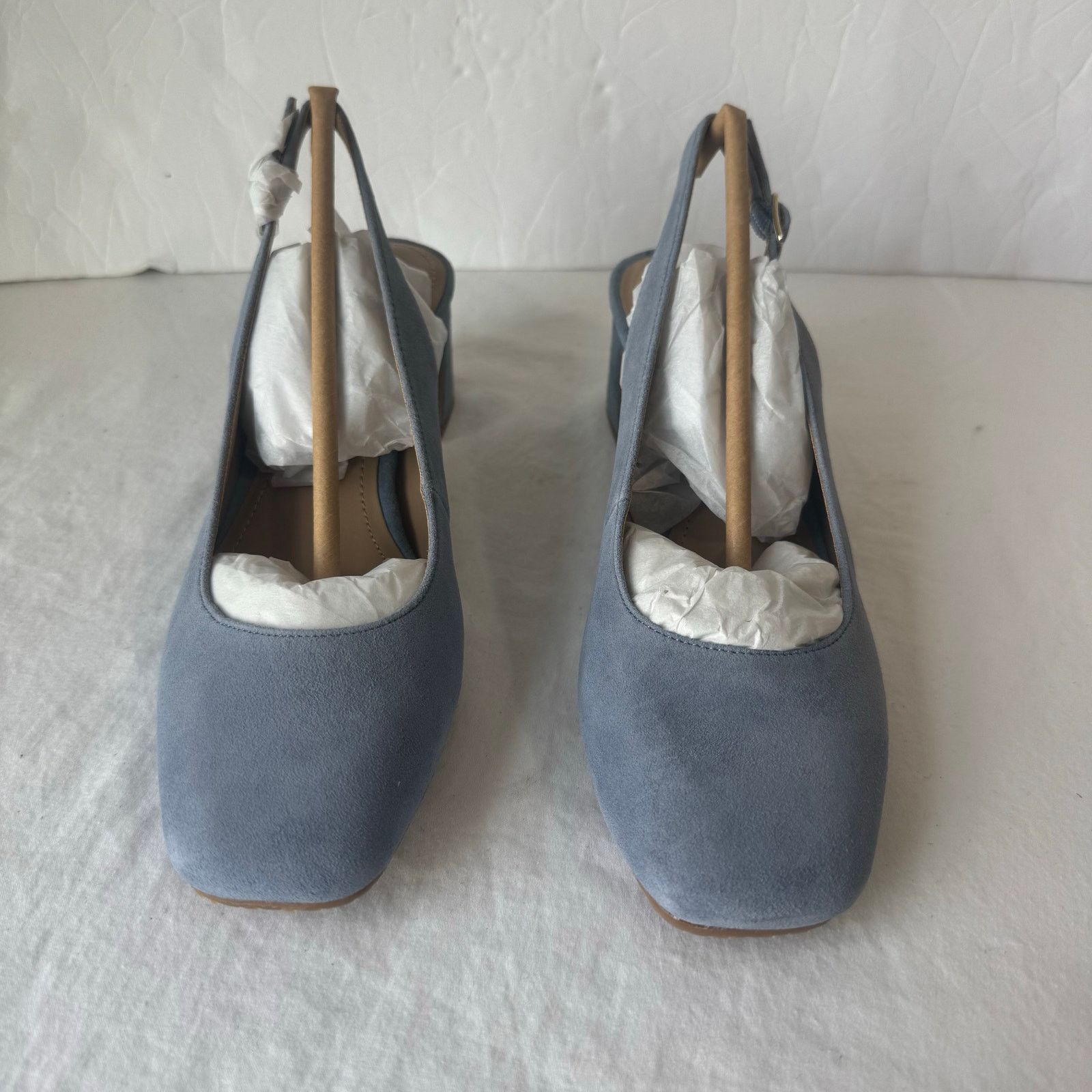 NYDJ NIB NYDJ $139 Women's Suede Leather Slingback Pump 6.5 Blue Size US 6.5 / IT 36.5 - 3 Thumbnail
