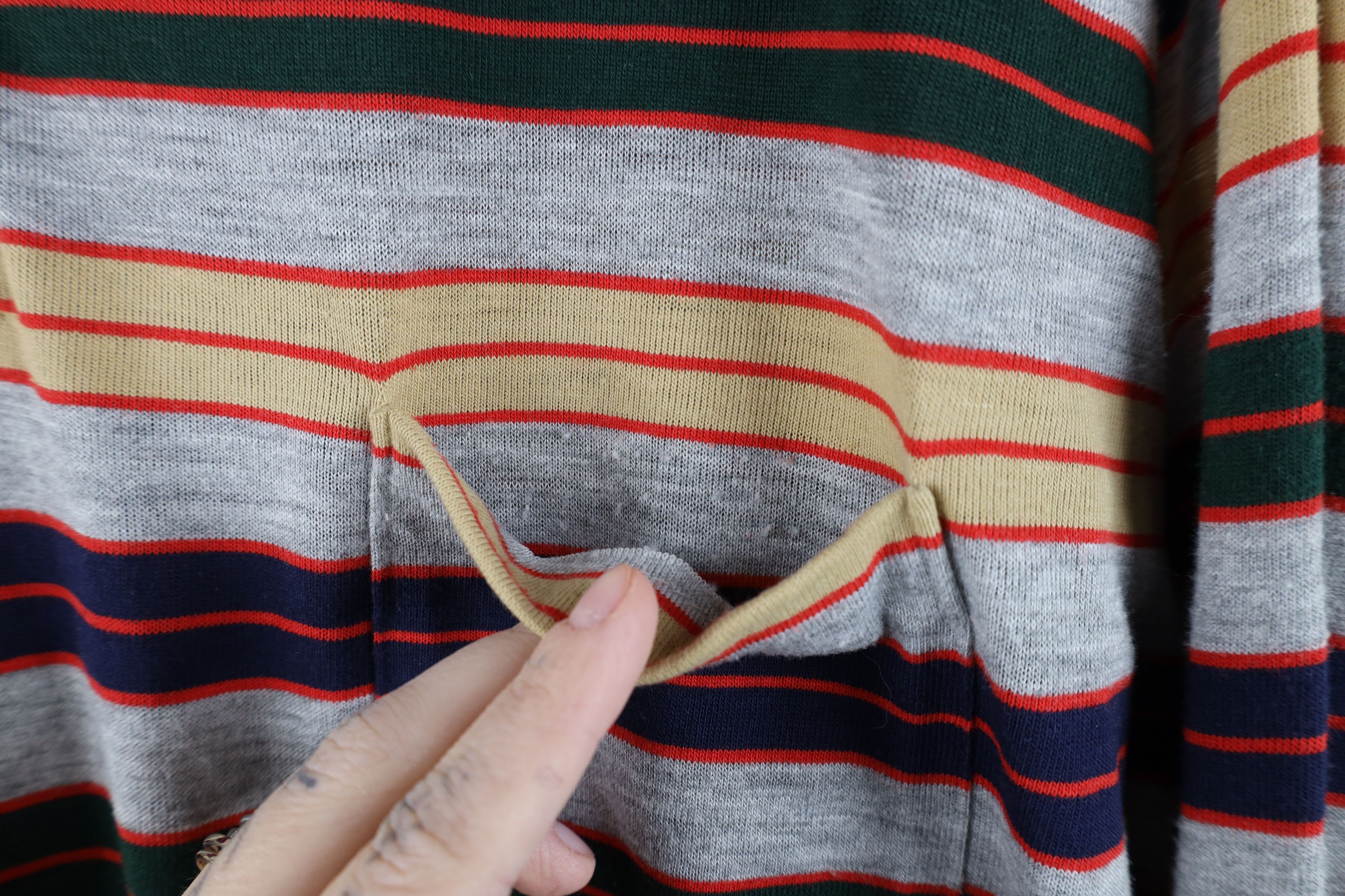 Vintage Vintage 70s Streetwear Knit Long Sleeve Rugby Polo USA Size US XL / EU 56 / 4 - 4 Thumbnail