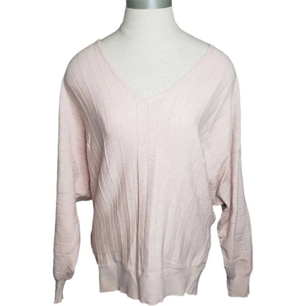 Designer CT857 Philosophy Peach V-neck Long Sleeve Ladies Sweater M Size M / US 6-8 / IT 42-44 - 1 Thumbnail