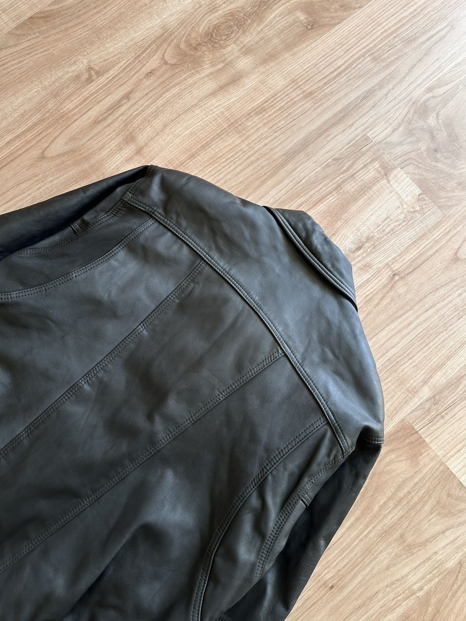 Vintage Vintage Avant Garde men biker boxy leather jacket Size US XL / EU 56 / 4 - 10 Thumbnail
