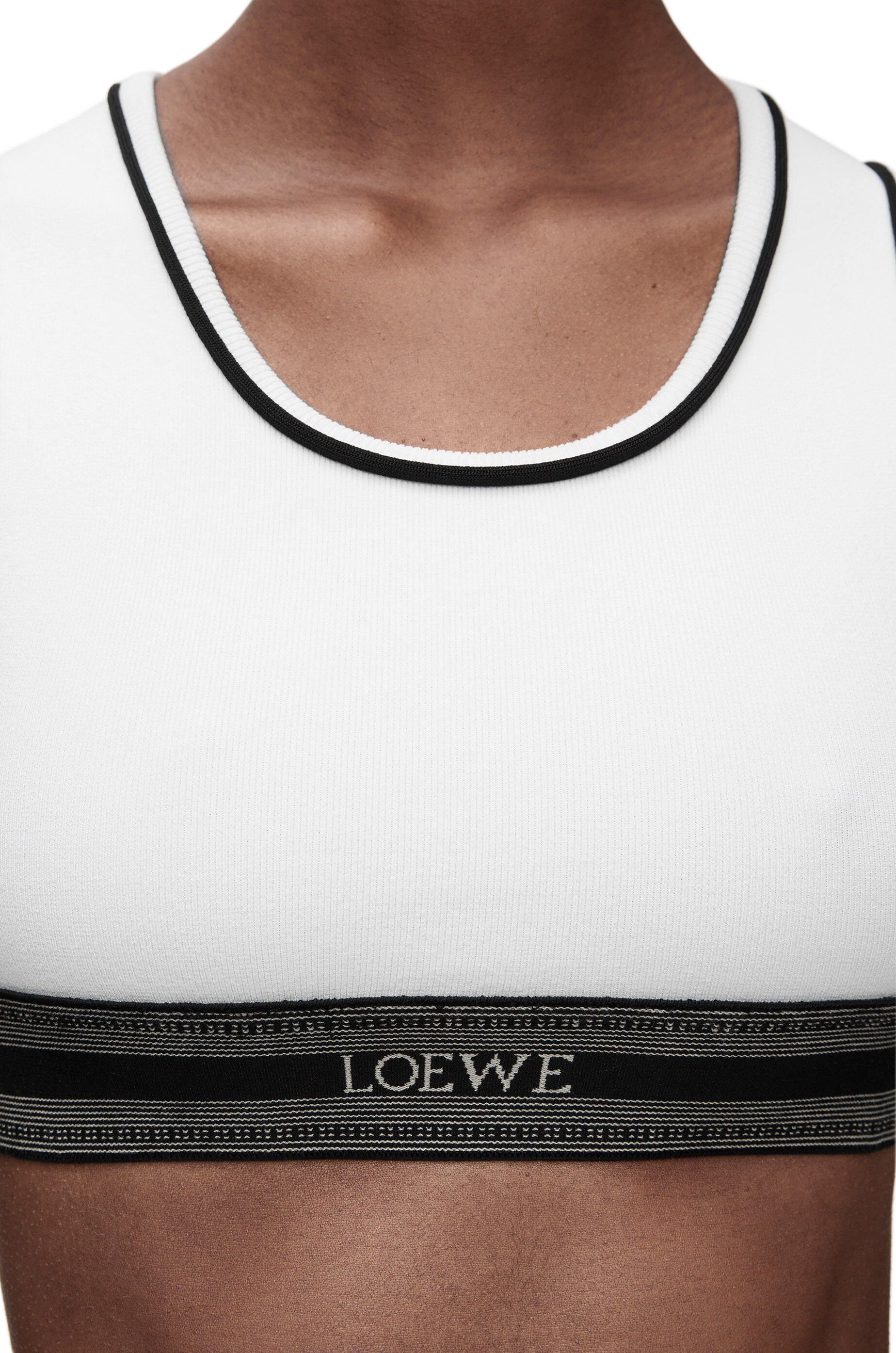 Loewe o1in1g0426 Cropped Tank Top in Viscose in White Size S / US 4 / IT 40 - 5 Thumbnail