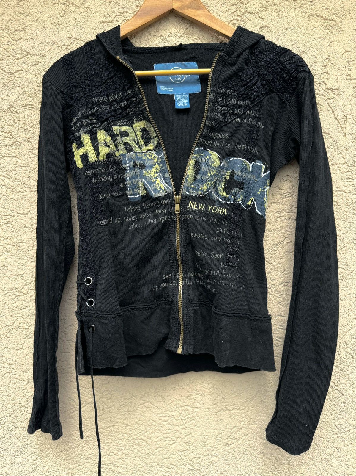 Hysteric Glamour Vintage 00s HardRock Distressed Bandage Zip Up Hoodie Size S / US 4 / IT 40 - 1 Thumbnail