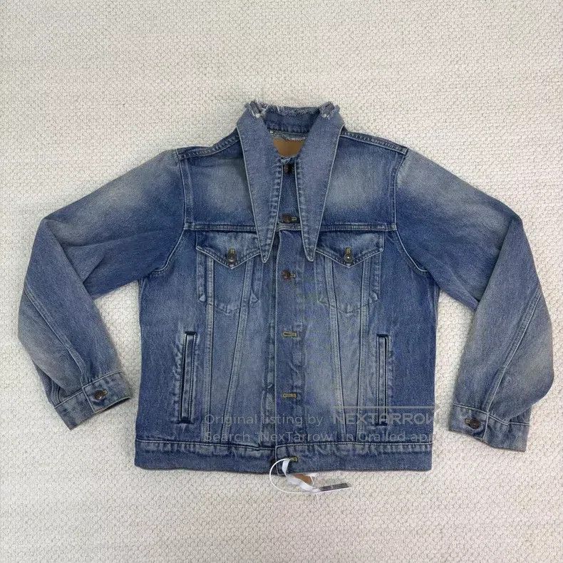 Balenciaga Distressed distressed denim jacket