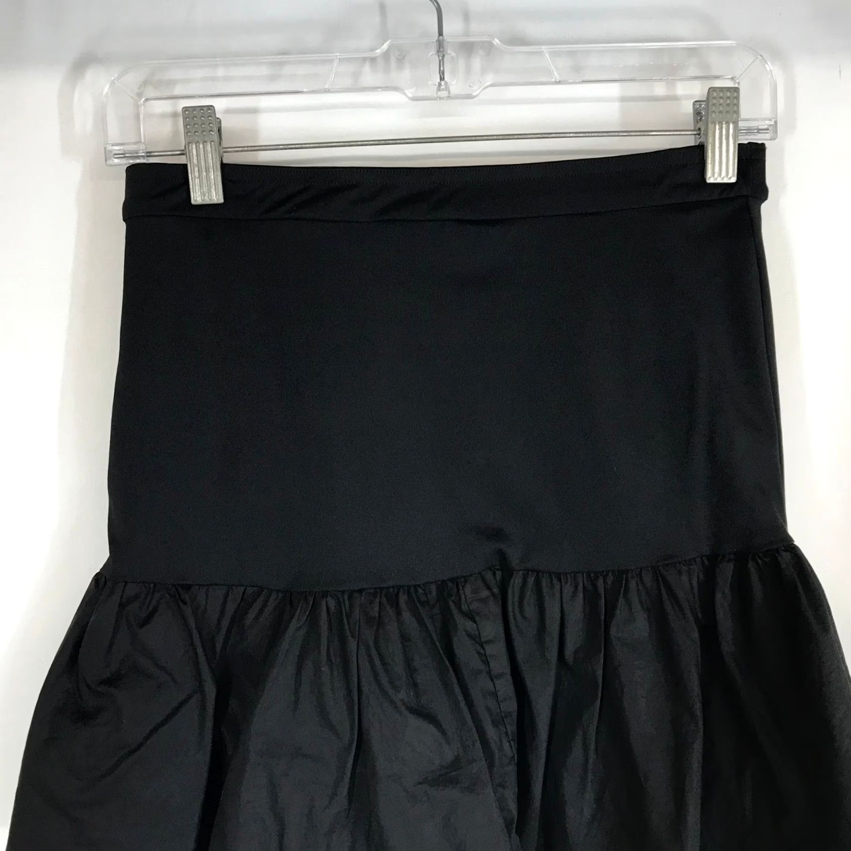 Vintage Sans Souci Black Ruffle Smocked Skirt Size Small Size 28" / US 6 / IT 42 - 5 Thumbnail