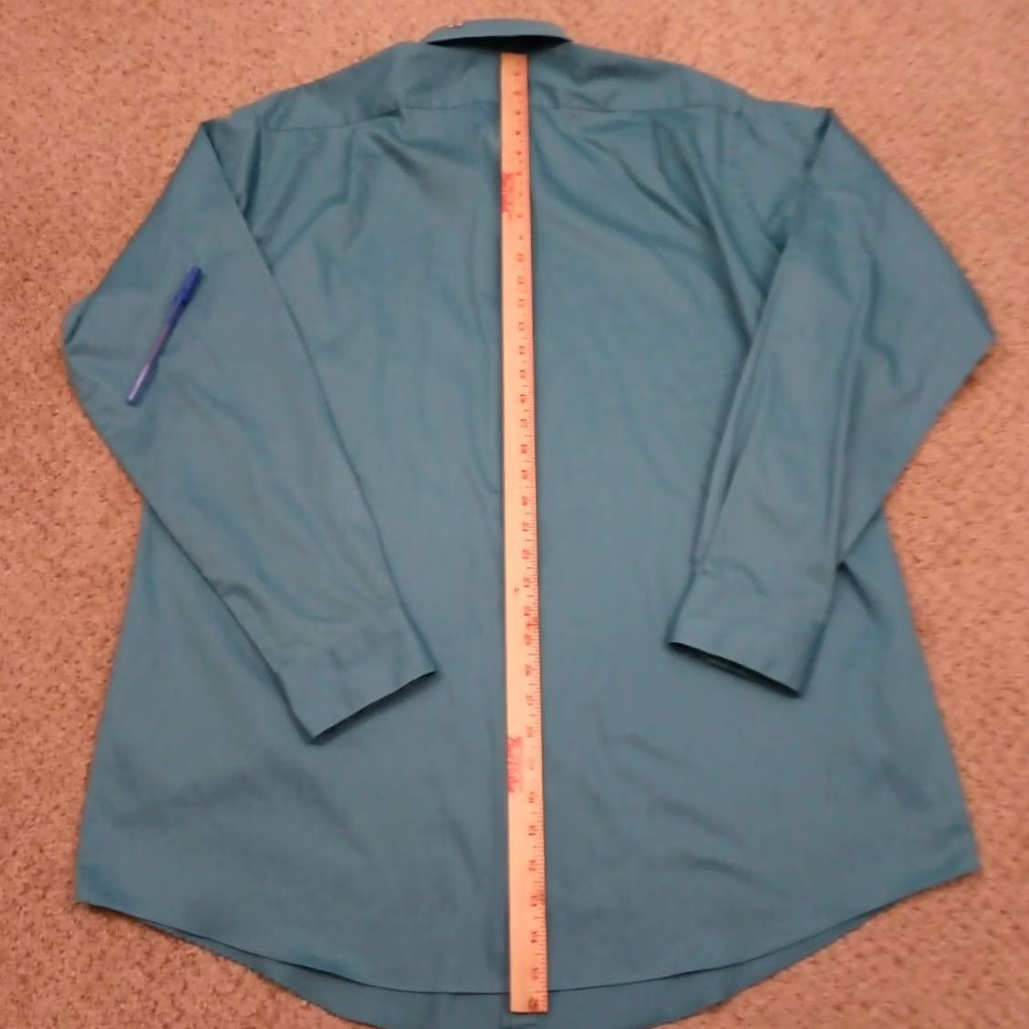 Van Heusen Van Heusen Shirt Mens 17.5 Blue Tall Lux Sateen Long Sleeve Button Size US XXL / EU 58 / 5 - 5 Thumbnail