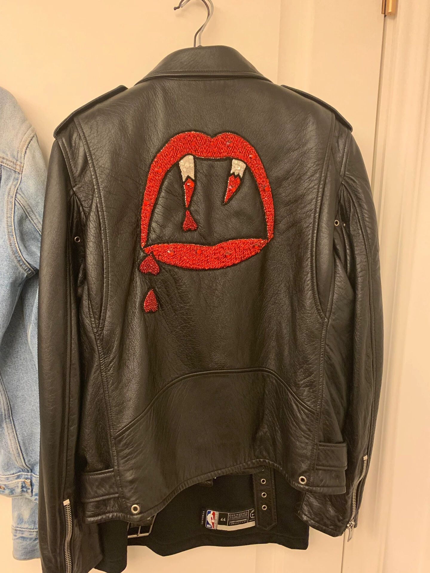 Saint Laurent Paris L17 Blood Luster Leather Jacket | Grailed