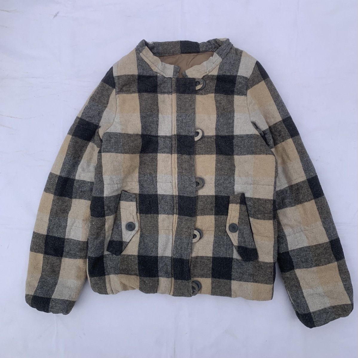 Japanese Brand Japanese Wool Plaid Jacket Punk Style Size US M / EU 48-50 / 2 - 1 Thumbnail