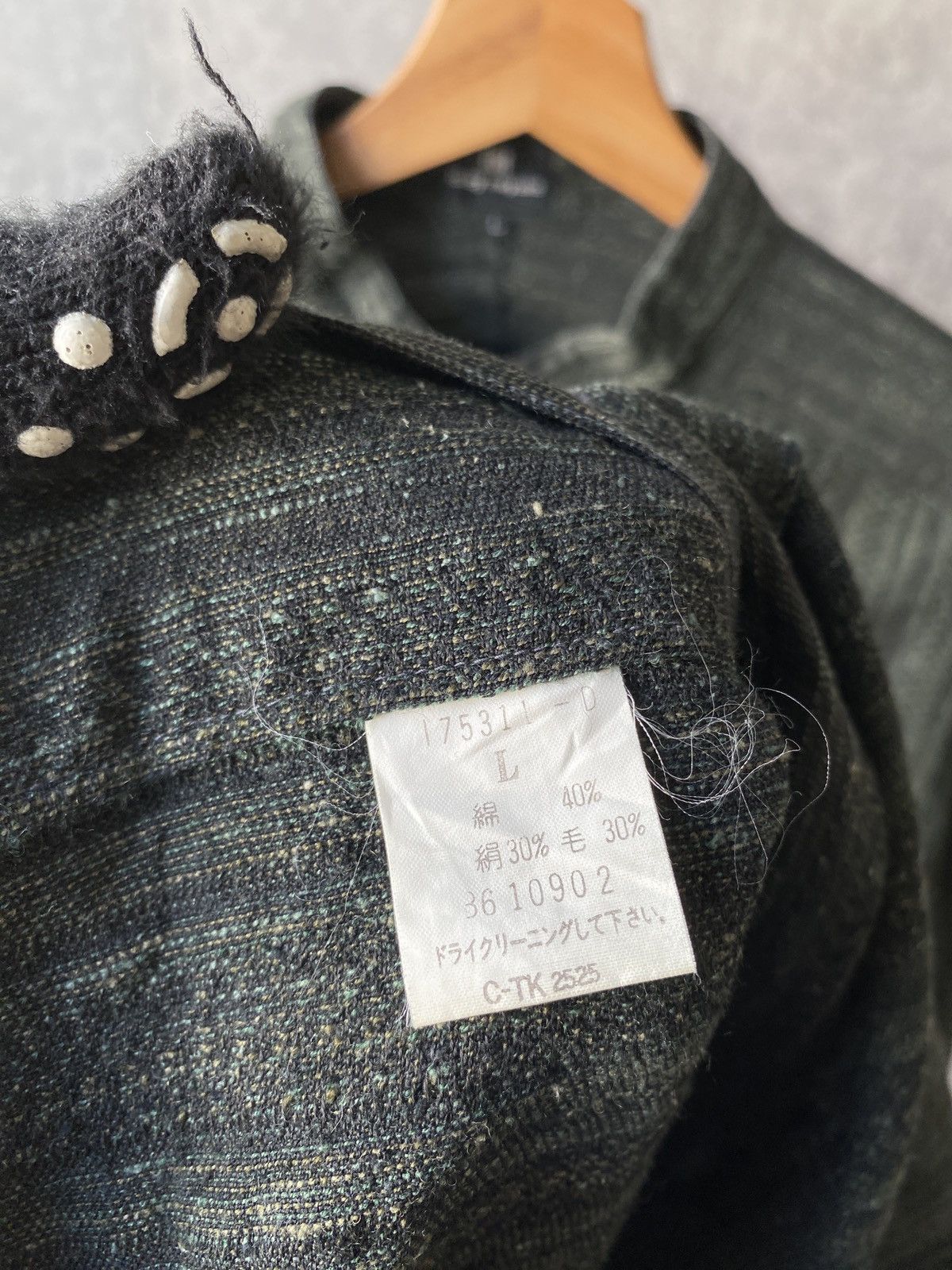 Issey Miyake 80’s Issey Miyake Hamilton Design Mandarin Collar Shirt Size US L / EU 52-54 / 3 - 9 Thumbnail
