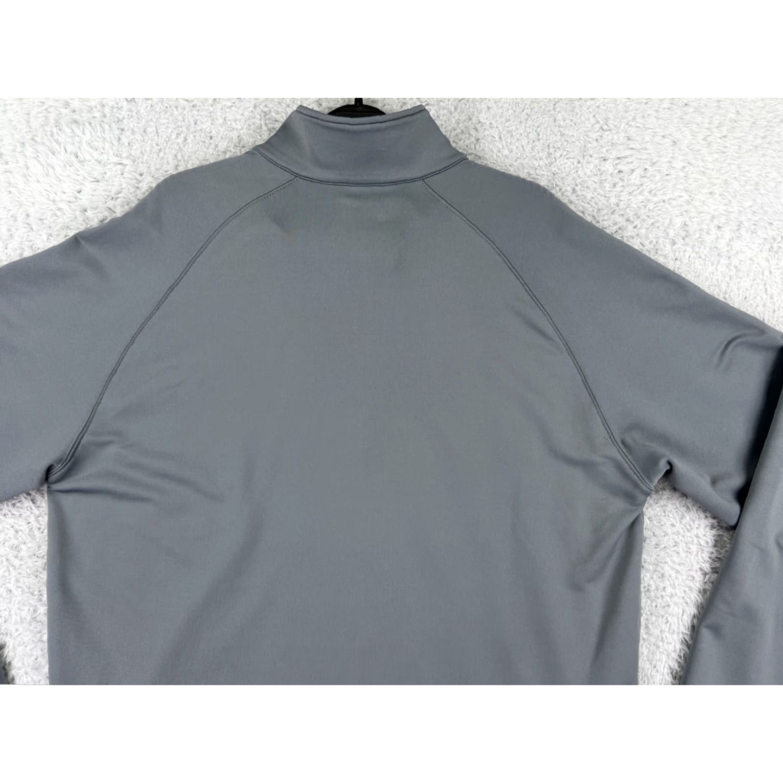 Equipment Dunning 1/4 Zip Sweater Mens Large L Gray Polyester Mock Neck Long Sleeve Pullover Shirt Casual Sports Logo Embroidered $ Size US L / EU 52-54 / 3 - 7 Thumbnail