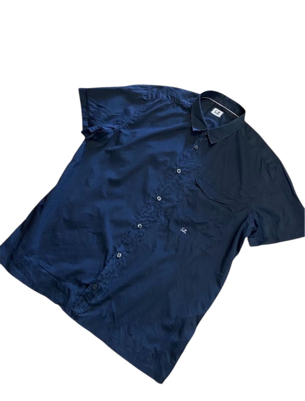 C.P. Company C.P. Company Short Sleeve Shirt Blue Made in Japan Size L Size US L / EU 52-54 / 3 - 1 Thumbnail