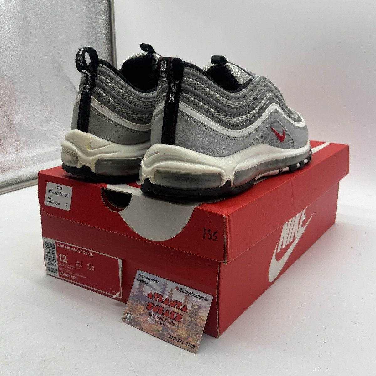 Nike Air max 97 silver bullet Size US 12 / EU 45 - 5 Thumbnail