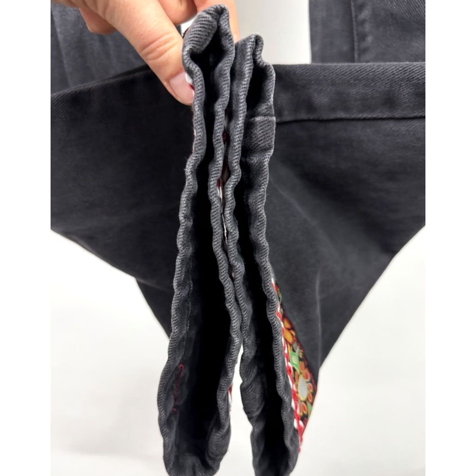 Vintage VINTAGE Bongo Jeans Womens Bootcut 29x31 Black Denim Ribbon Trim 90s Vintage Women Jeans MensWomens Size 29" - 7 Thumbnail