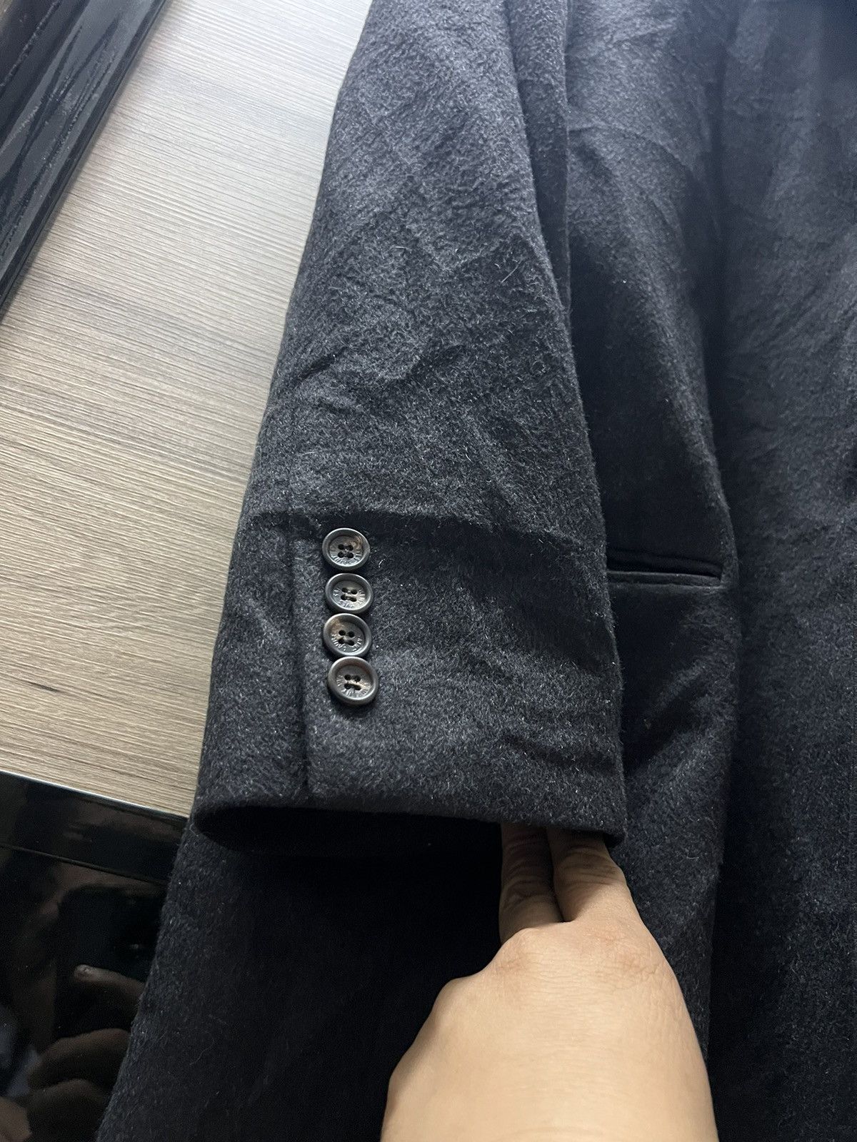 Yves Saint Laurent Yves Saint Laurent long coat dark Wool cashmere fabric. Size US XL / EU 56 / 4 - 6 Thumbnail