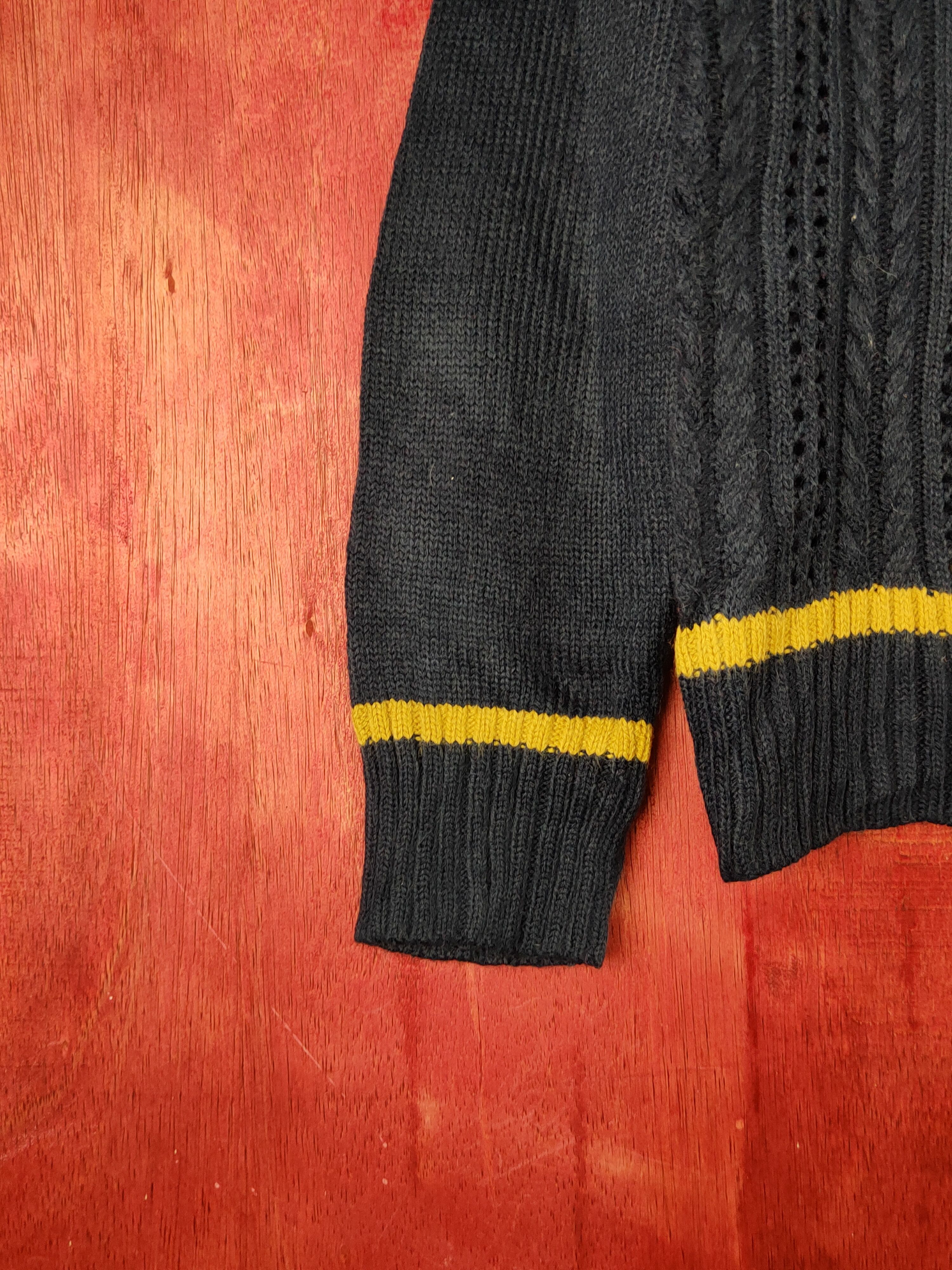 Homespun Knitwear Coquette Dark Blue Knitwear Cardigan #S2378 Size M / US 6-8 / IT 42-44 - 4 Thumbnail