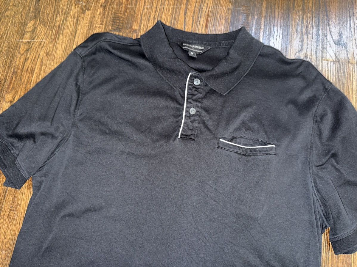Banana Republic Banana Republic Luxury Performance Polo Shirt Black Sz M Size US M / EU 48-50 / 2 - 2 Thumbnail