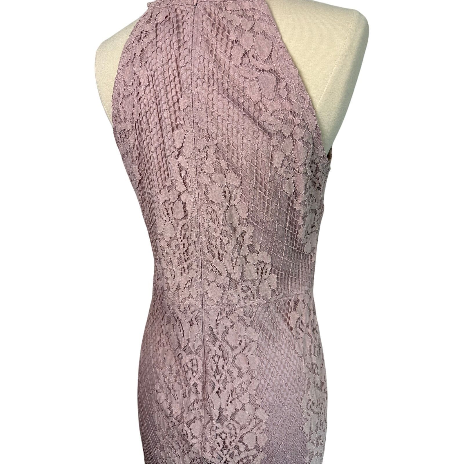 Nordstrom Enfocus Studio Formal Maxi Dress, S 10. Rose Blush Pink Lace Size L / US 10 / IT 46 - 5 Thumbnail