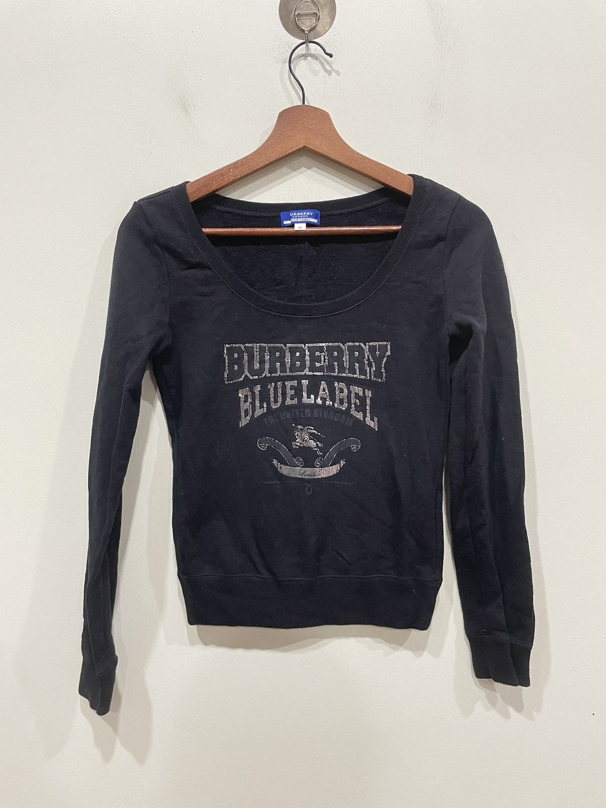 Burberry × Designer × Vintage Burberry Logo Sweatshirt Size XS / US 0-2 / IT 36-38 - 1 Thumbnail