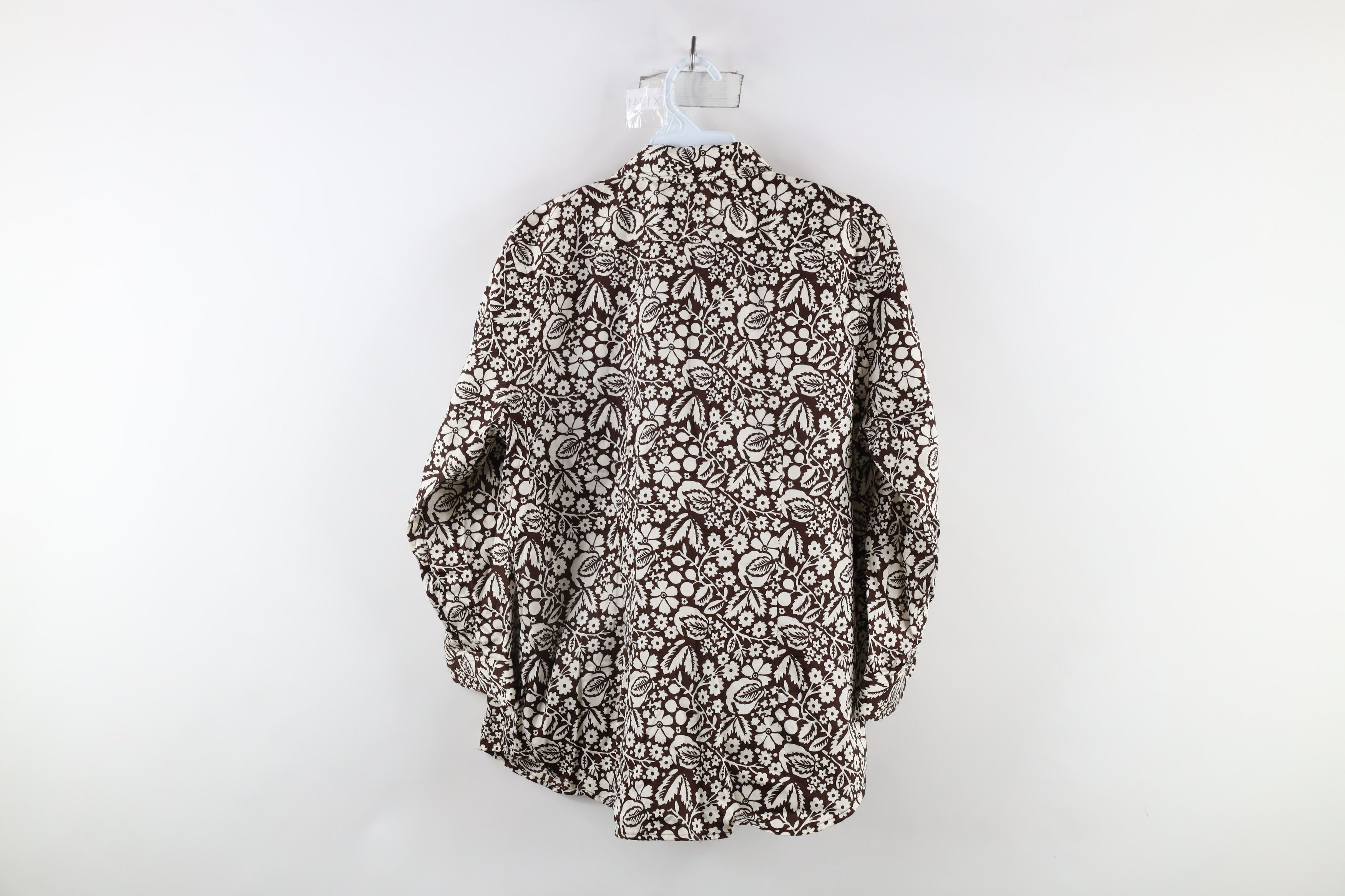 Ralph Lauren × Vintage Vintage 90s Ralph Lauren Flower All Over Print Button Shirt Size L / US 10 / IT 46 - 9 Thumbnail