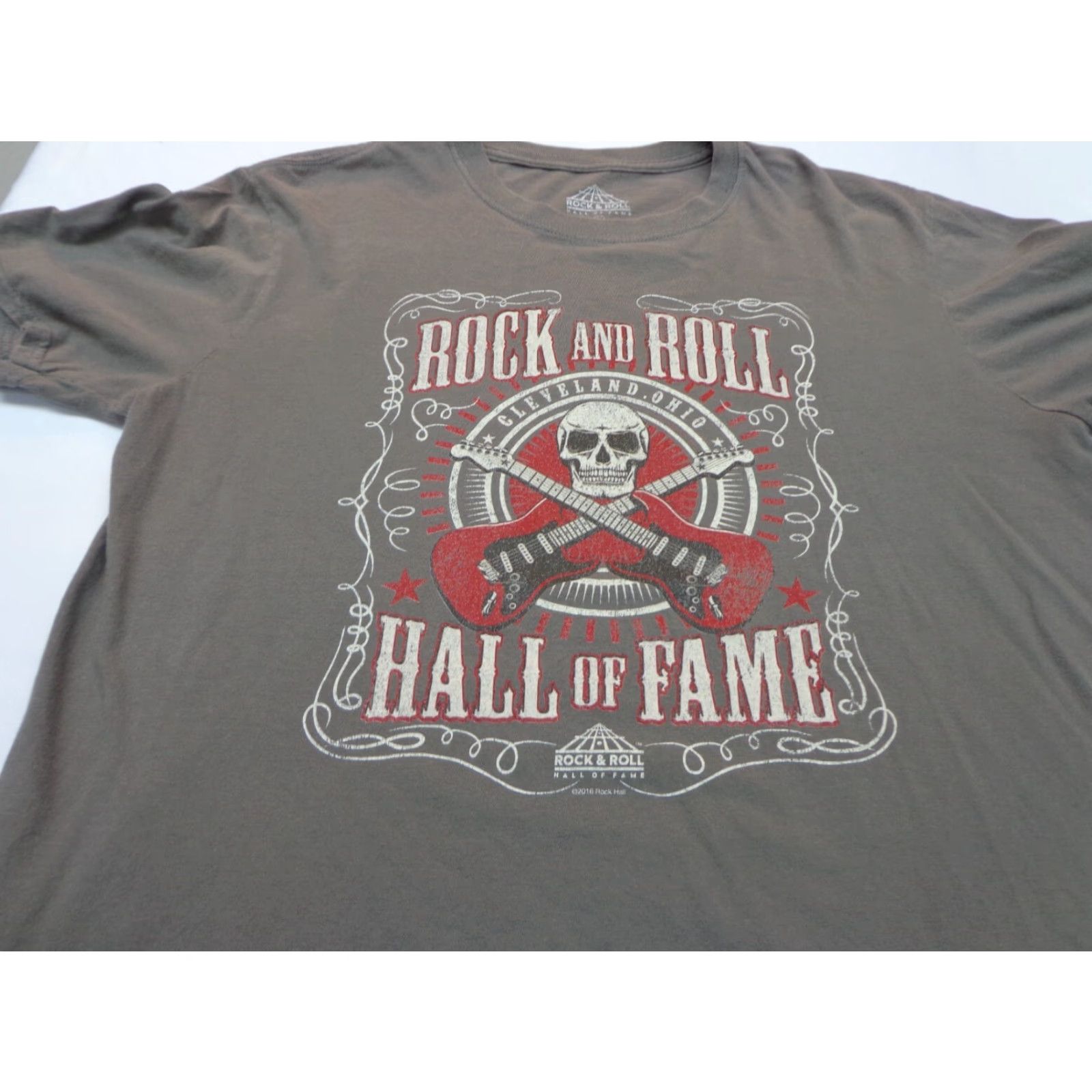 Vintage Rock & Roll Hall Of Fame Gray Graphic T-Shirt Size Large Mens Regular Short Sleeve Crew Neck Cotton Blend Logo Vintage:No Size US L / EU 52-54 / 3 - 2 Thumbnail