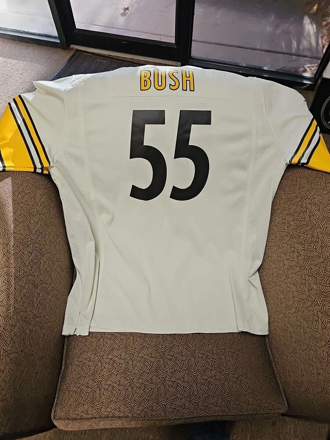 Nike Nike On Field Steelers Devin Bush #55 White Away Men's 3XL Size ONE SIZE - 6 Thumbnail