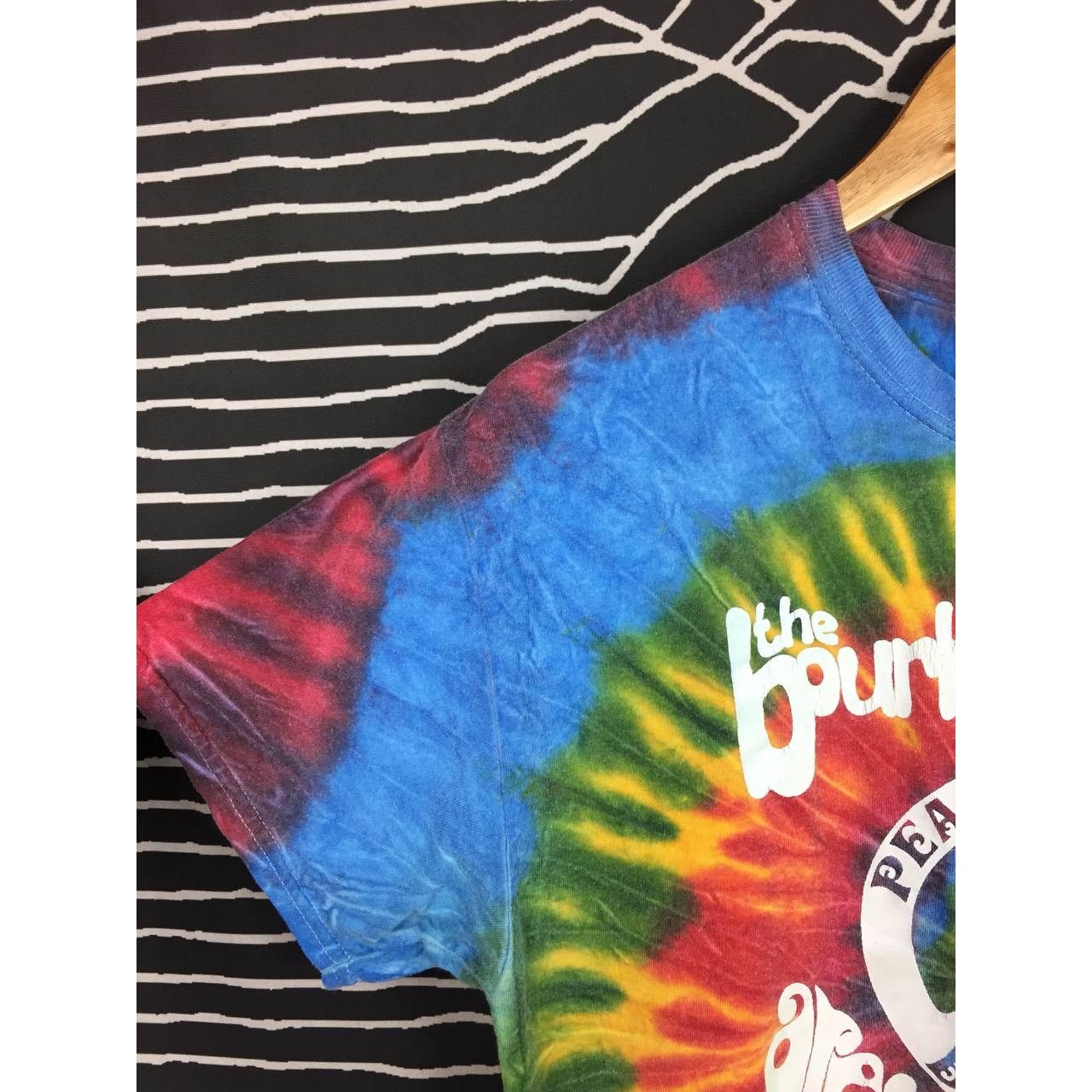 Gildan × Vintage The Bourbon Chase Groovy Crew Love & Peace Tie-Dye Tee Size US M / EU 48-50 / 2 - 5 Thumbnail
