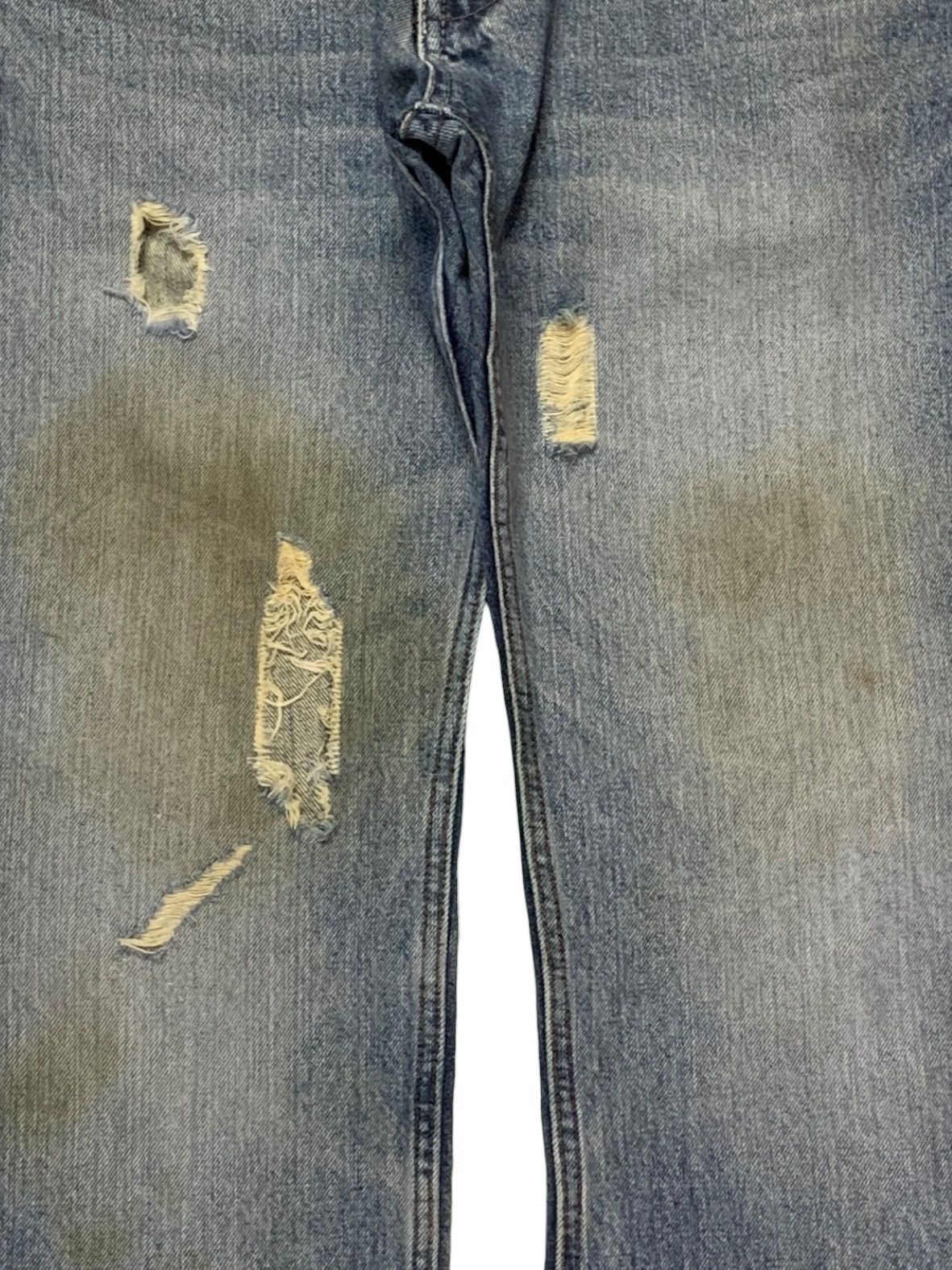 Japanese Brand Vintage Japanese Brand Mud Wash Distressed Baggy Jeans Size US 33 - 5 Thumbnail