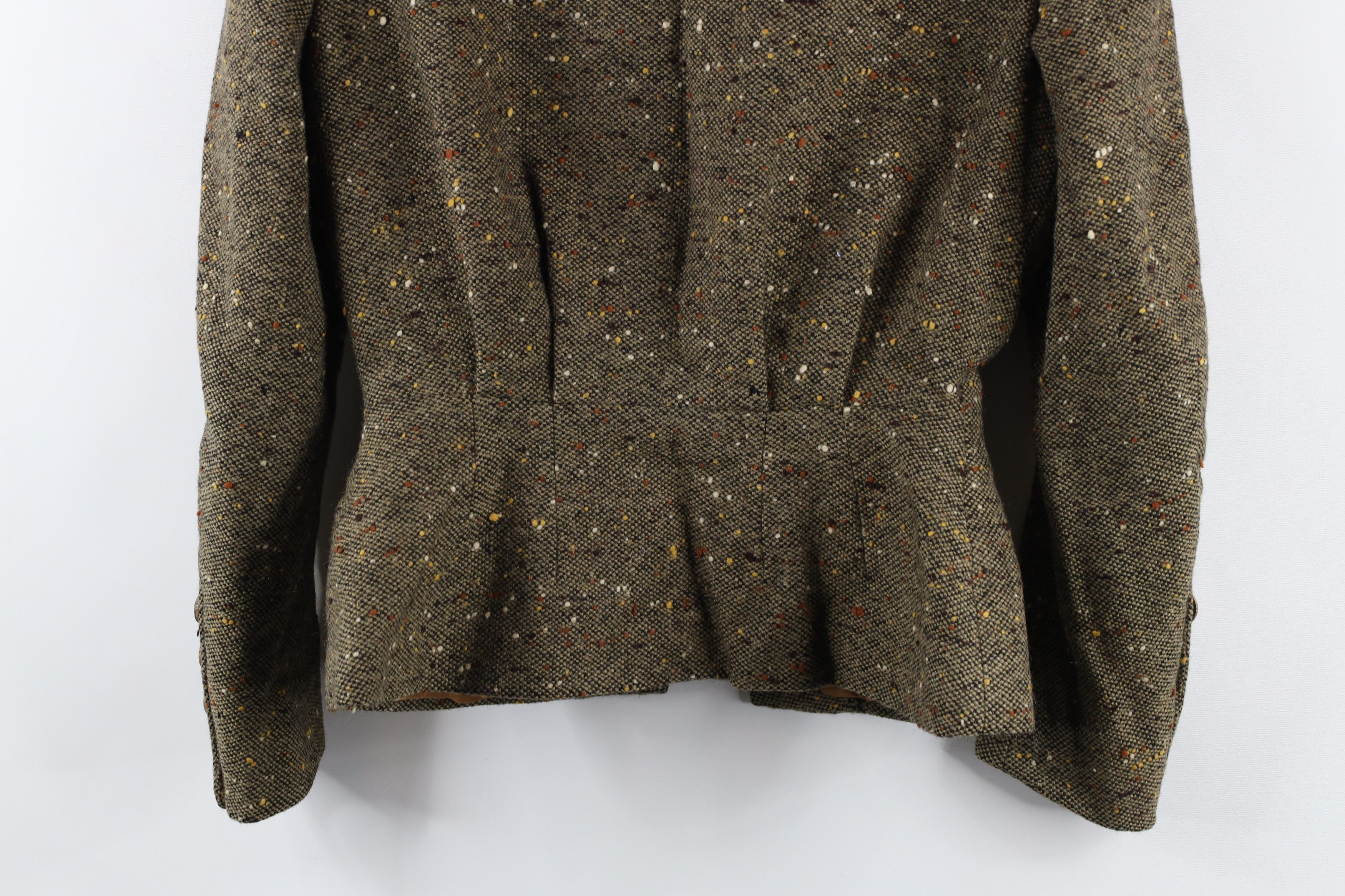 Vintage Vintage 50s Italian Couture Tweed Button Blazer Jacket Italy Size XL / US 12-14 / IT 48-50 - 10 Thumbnail
