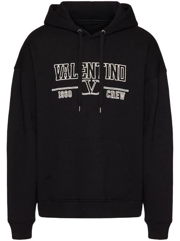 Valentino VALENTINO GARAVANI LOGO-PRINT COTTON HOODIE Size US XL / EU 56 / 4 - 5 Thumbnail