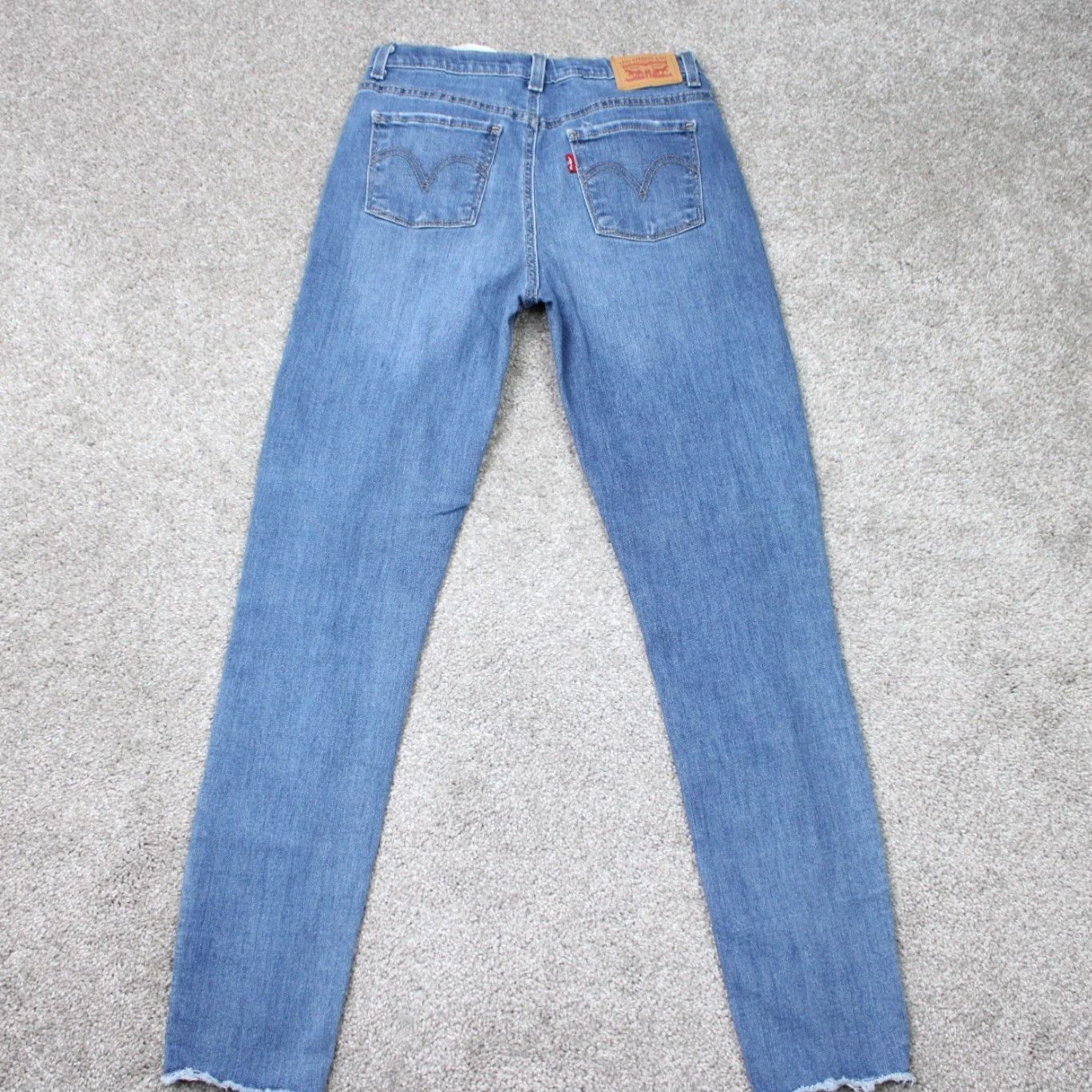 Levi's Levi’s Jeans Womens 16 High Rise Super Skinny Denim Distressed 720 Blue Size 38" / US 16 / IT 52 - 6 Thumbnail