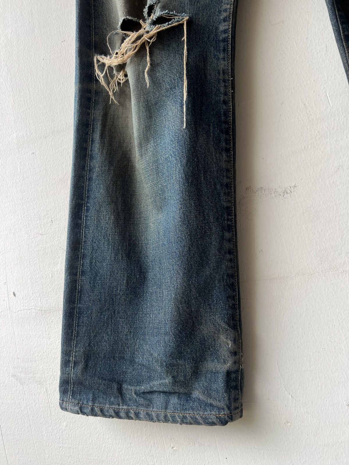 Edwin Vintage Y2K 2000s Edwin Aging Dirty Mud Denim Selvedge Jeans Size US 29 - 12 Thumbnail