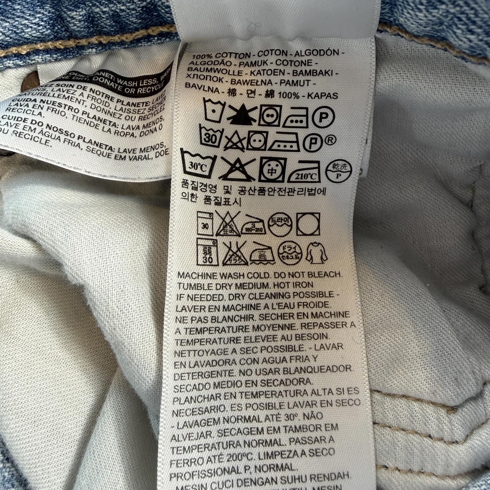 Levi's Levis 514 Straight Leg Jeans Light Wash Mens 38x30 Size US 38 / EU 54 - 10 Thumbnail
