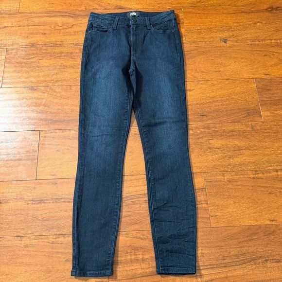 Paige PAIGE Dark Blue High Rise Muse Skinny Jeans Sz 25 Size 25" / US 0 / IT 36 - 5 Thumbnail