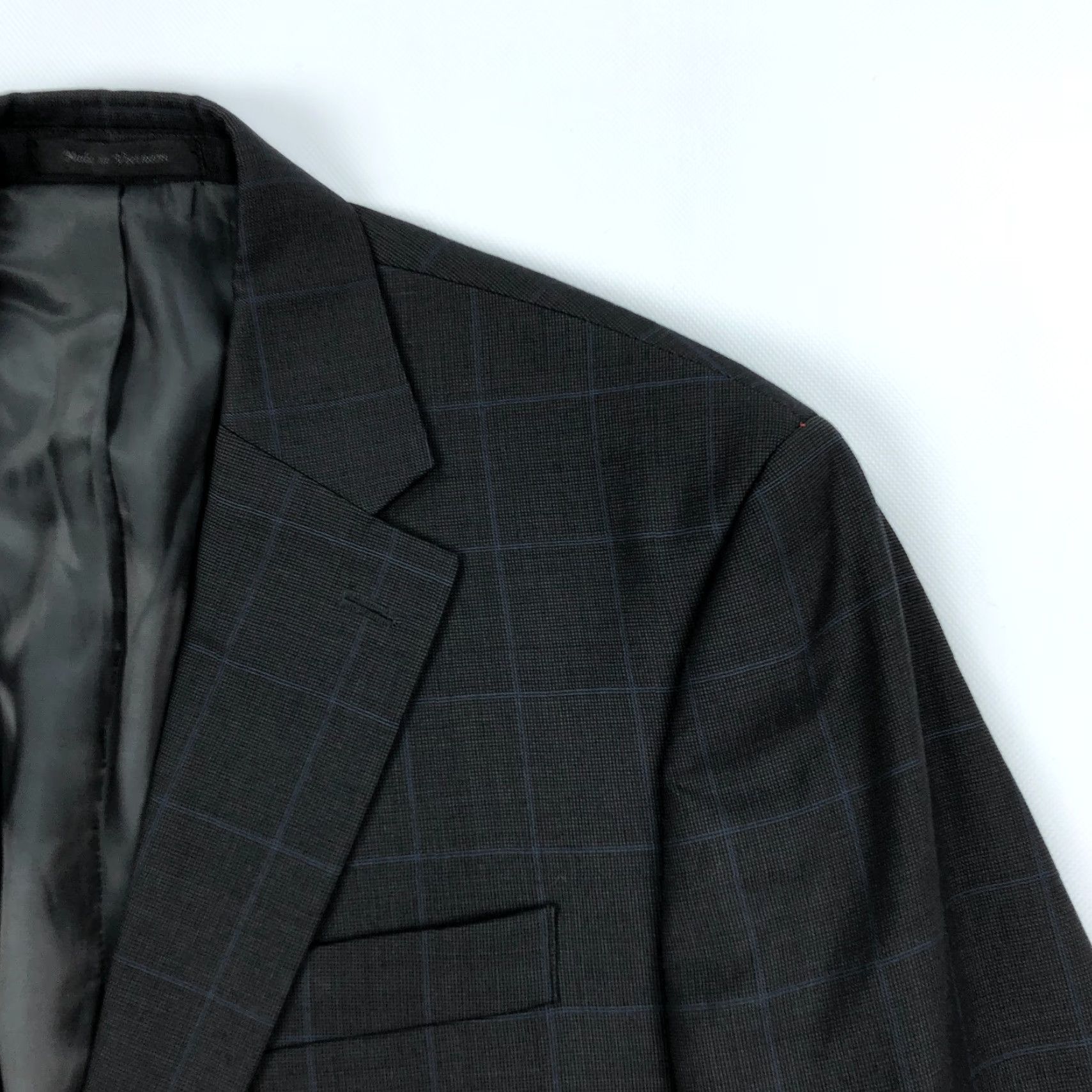 Ralph Lauren Ralph Lauren Blazer Jacket Sport Coat 42R Wool Charcoal Windowpane Men Slim Regular Jacket Blazer Notch Lapel 2 Button Size 42R - 2 Thumbnail