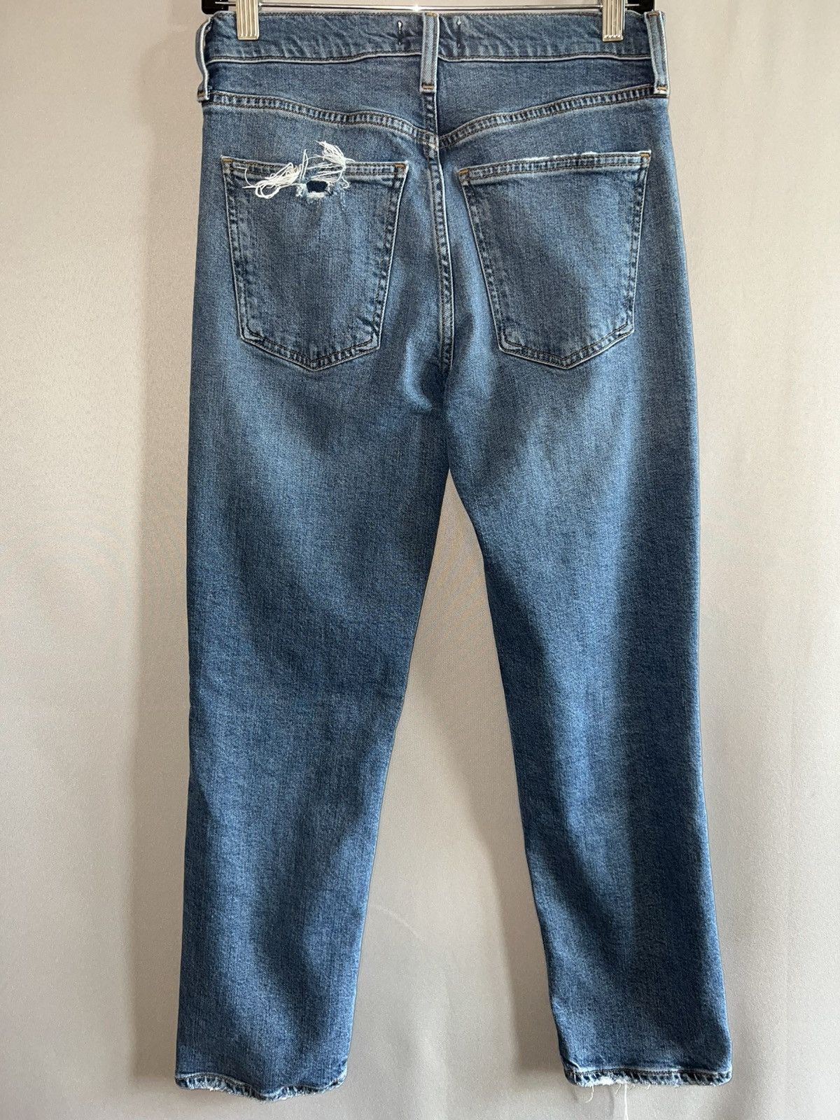 Agolde AGOLDE 90s Pinch Waist Distressed Straight Leg Jeans Size 26 Size 26" / US 2 / IT 38 - 2 Thumbnail