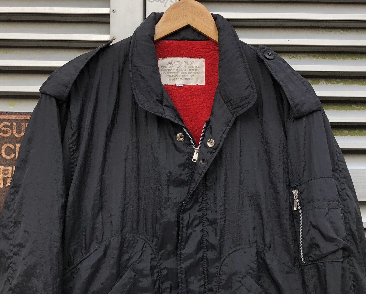 Vintage Vintage Pilot Made By Valiantas Lined fleece Bomber Jacket Size US L / EU 52-54 / 3 - 2 Thumbnail