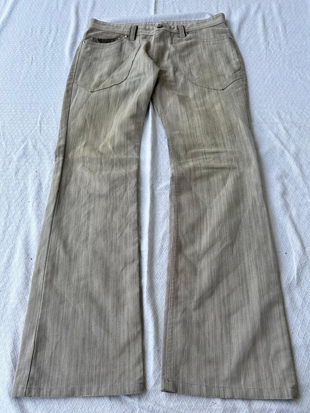 Japanese Brand Flared jeans snake skin takaiq Size US 32 / EU 48 - 1 Thumbnail