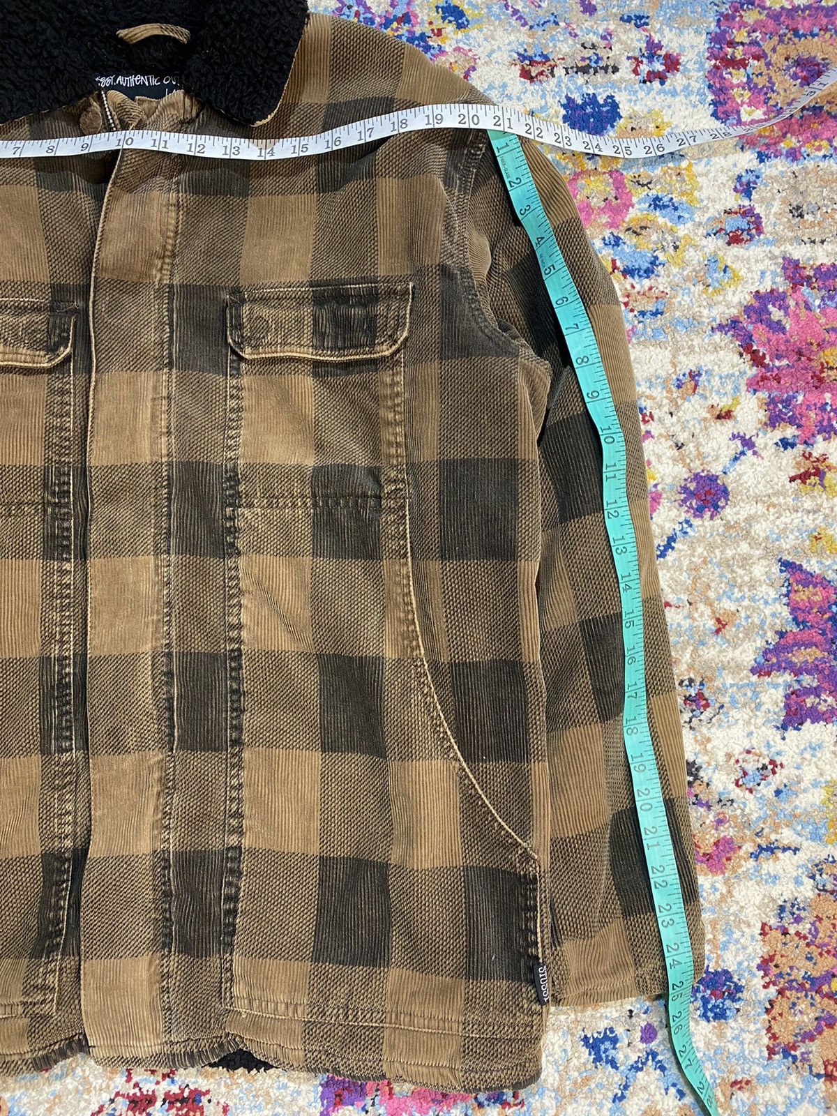 Stussy OG Stussy Double Front Shadow Plaid Sherpa Jacket Size US L / EU 52-54 / 3 - 14 Thumbnail