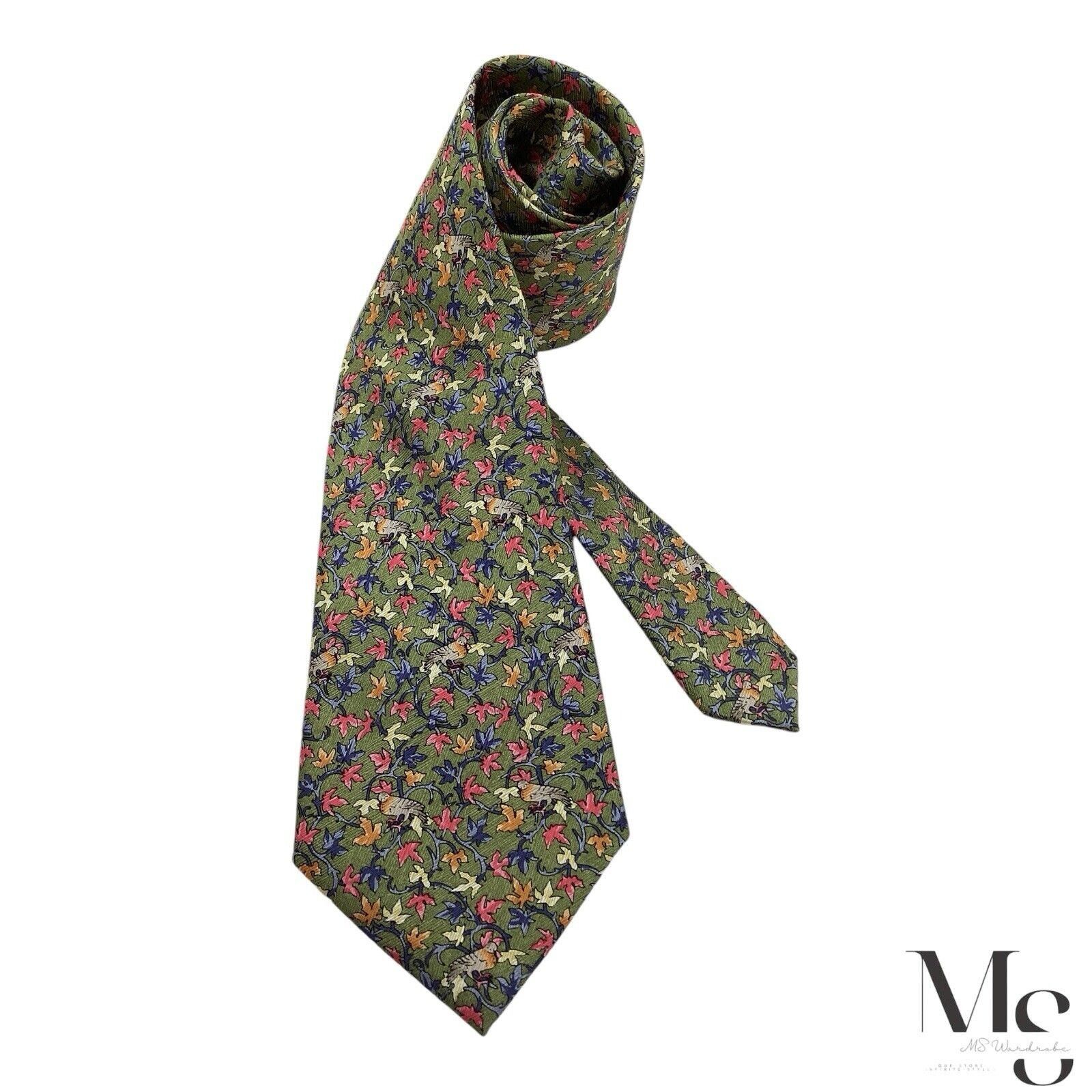 Metropolitan View THE METROPOLITAN MUSEUM OF ART Green Bird & Leaf Print Silk Size ONE SIZE - 1 Thumbnail