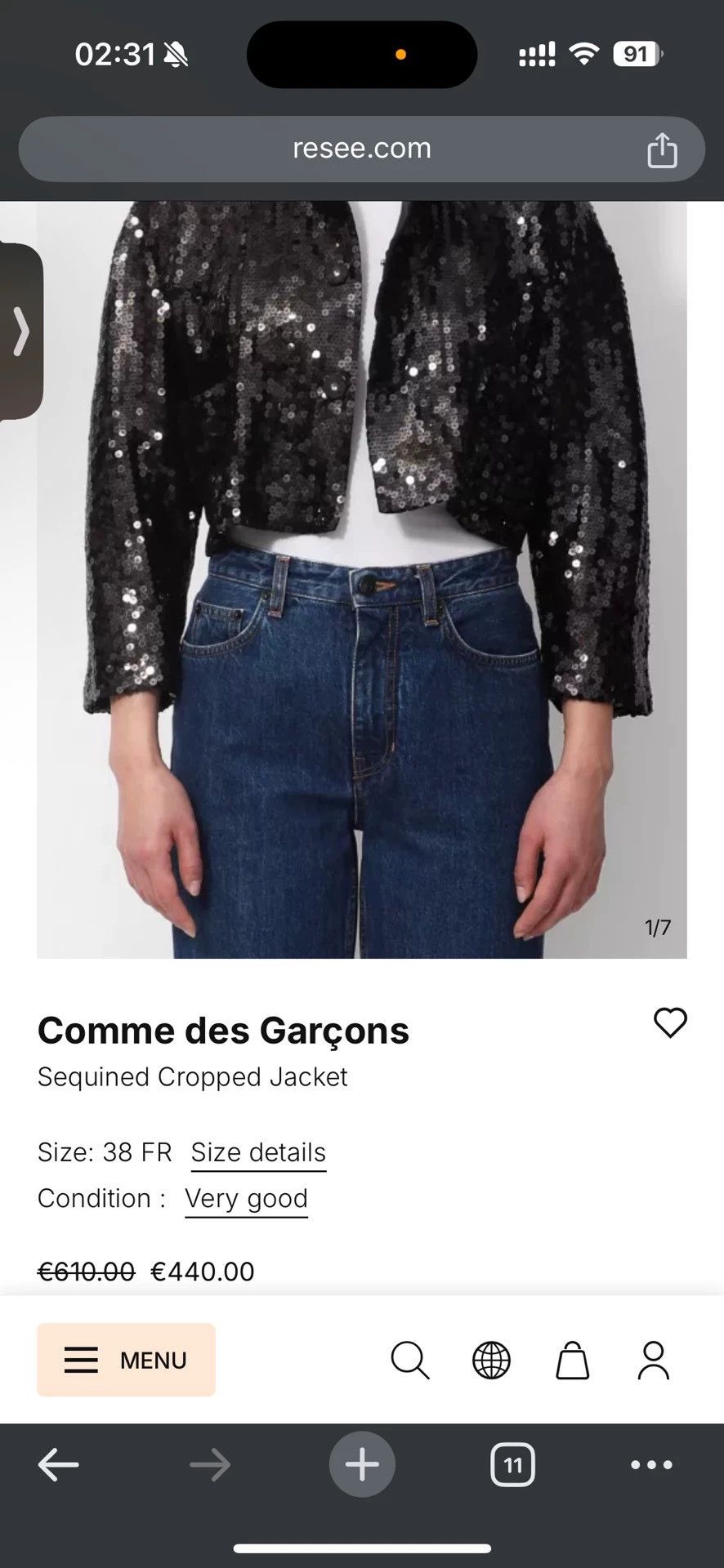 Comme des Garcons CDG 2017 Spring Sequin Jacket XS Size XS / US 0-2 / IT 36-38 - 9 Thumbnail