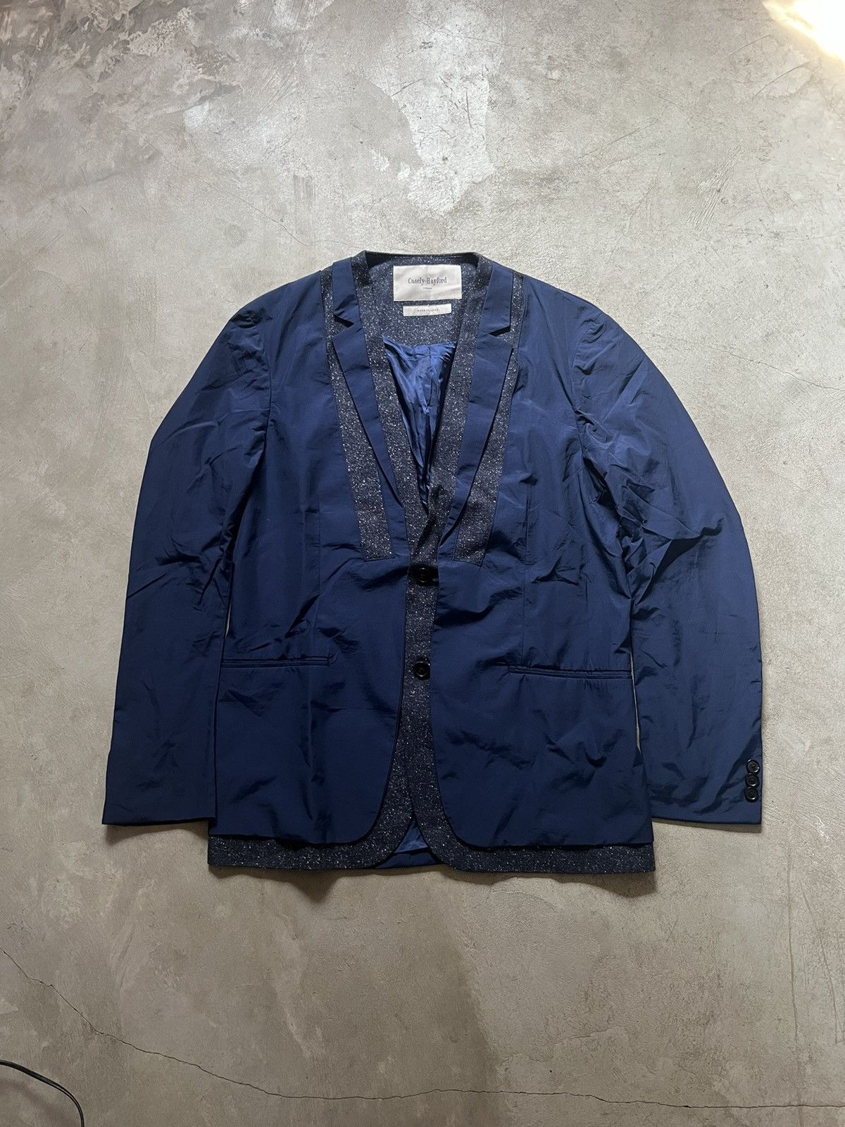 Casely-Hayford × Japanese Brand Casely Hayford Fall 2014 "Shades Of Blue" Blazer Coat Size 40R - 2 Thumbnail
