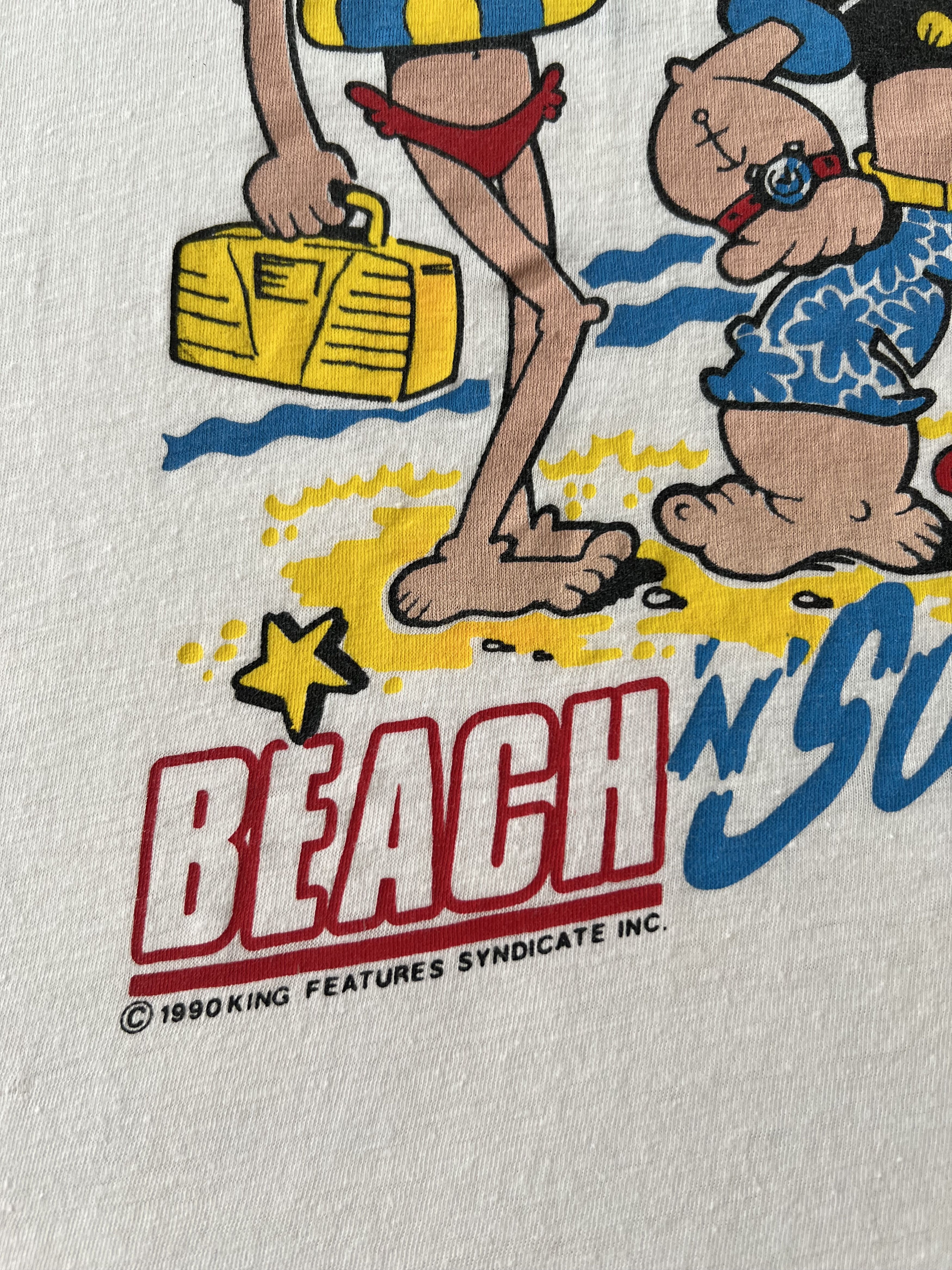 Cartoon Network Vintage 1990 Popeye Beach and Surf Club Cartoon T-shirt Size US M / EU 48-50 / 2 - 5 Thumbnail