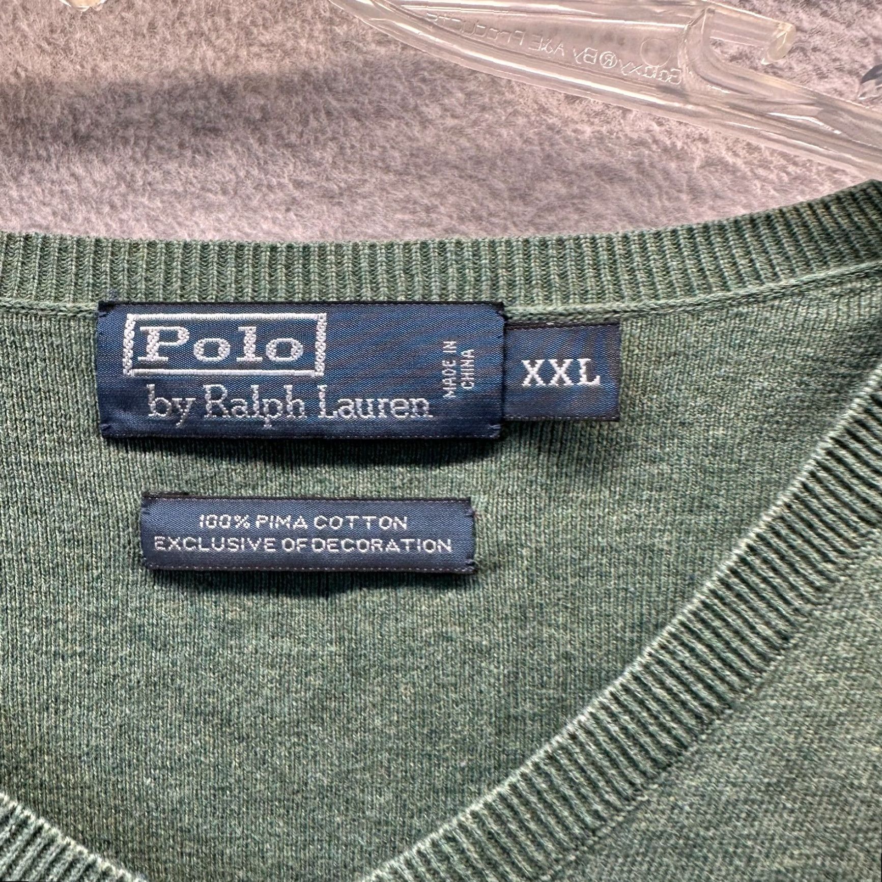 Ralph Lauren Ralph Lauren Sweater Adult 2XL Green Pima Cotton Knit Logo Embroidered Pony 90s Mens Size US XXL / EU 58 / 5 - 4 Thumbnail