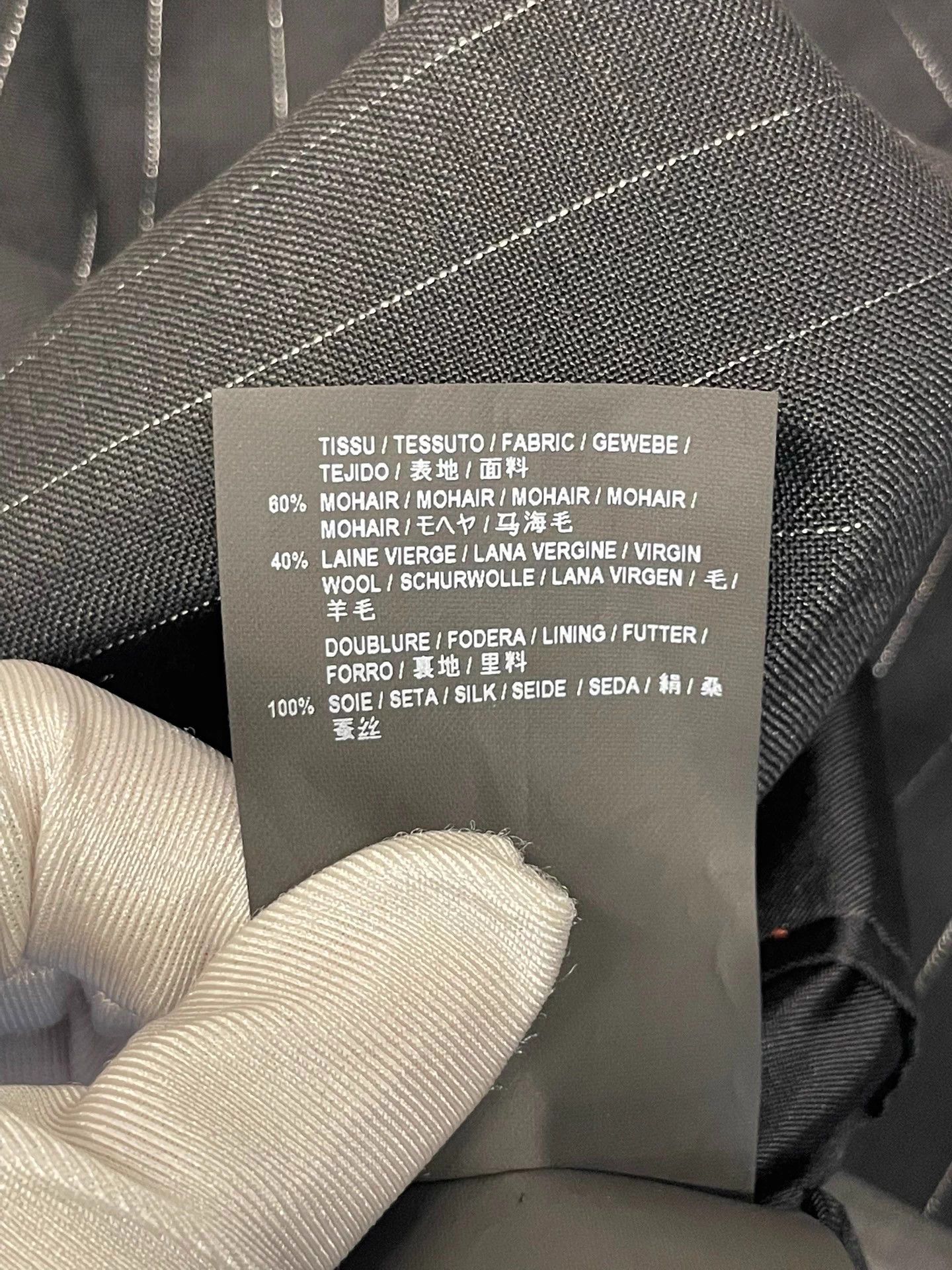 Saint Laurent Paris YSL/SLP black stripe mohair wool blazer 36 Size XS / US 0-2 / IT 36-38 - 5 Thumbnail