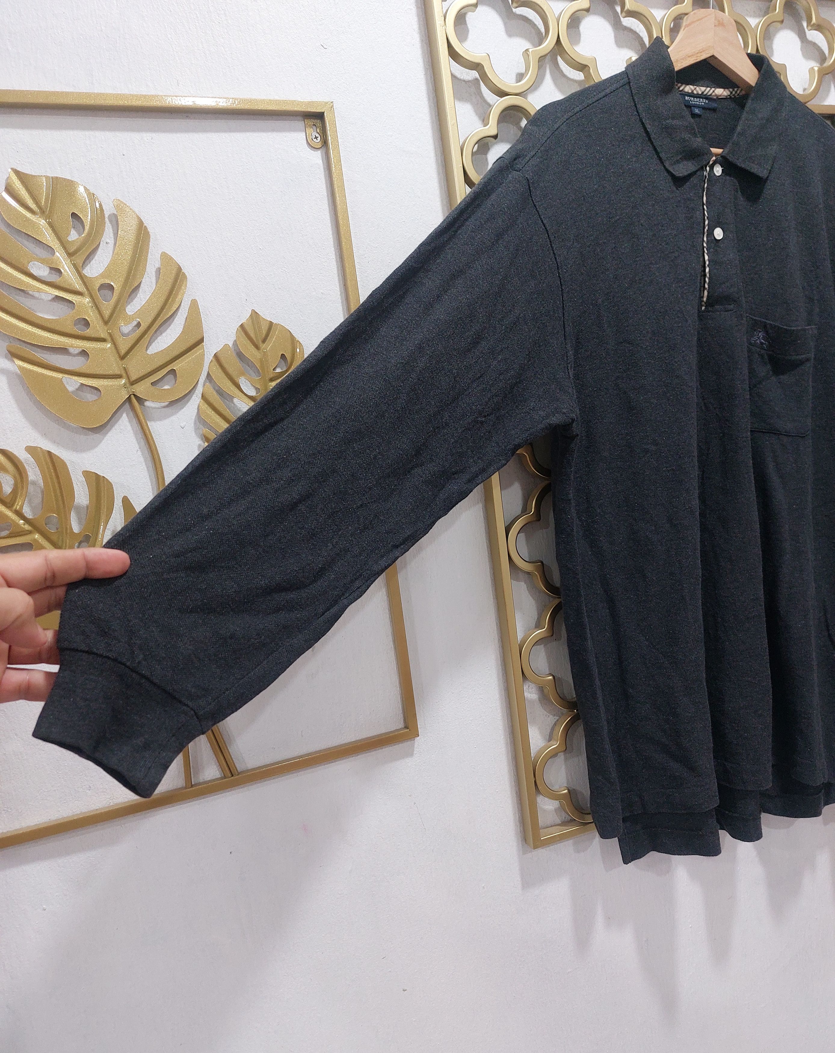 Burberry × Burberry Prorsum × Japanese Brand BURBERRY LONG SLEEVE POLO Size US L / EU 52-54 / 3 - 4 Thumbnail