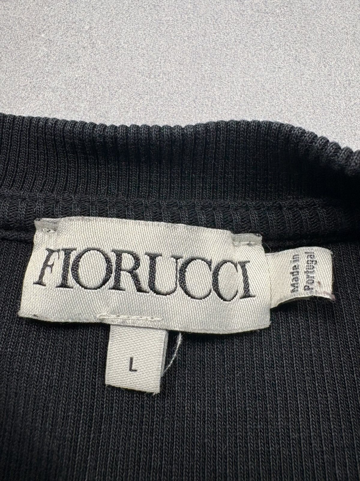 Fiorucci Fiorucci Angel Patch Ribbed Crop T Shirt Black Size L Y2K Size L / US 10 / IT 46 - 7 Thumbnail