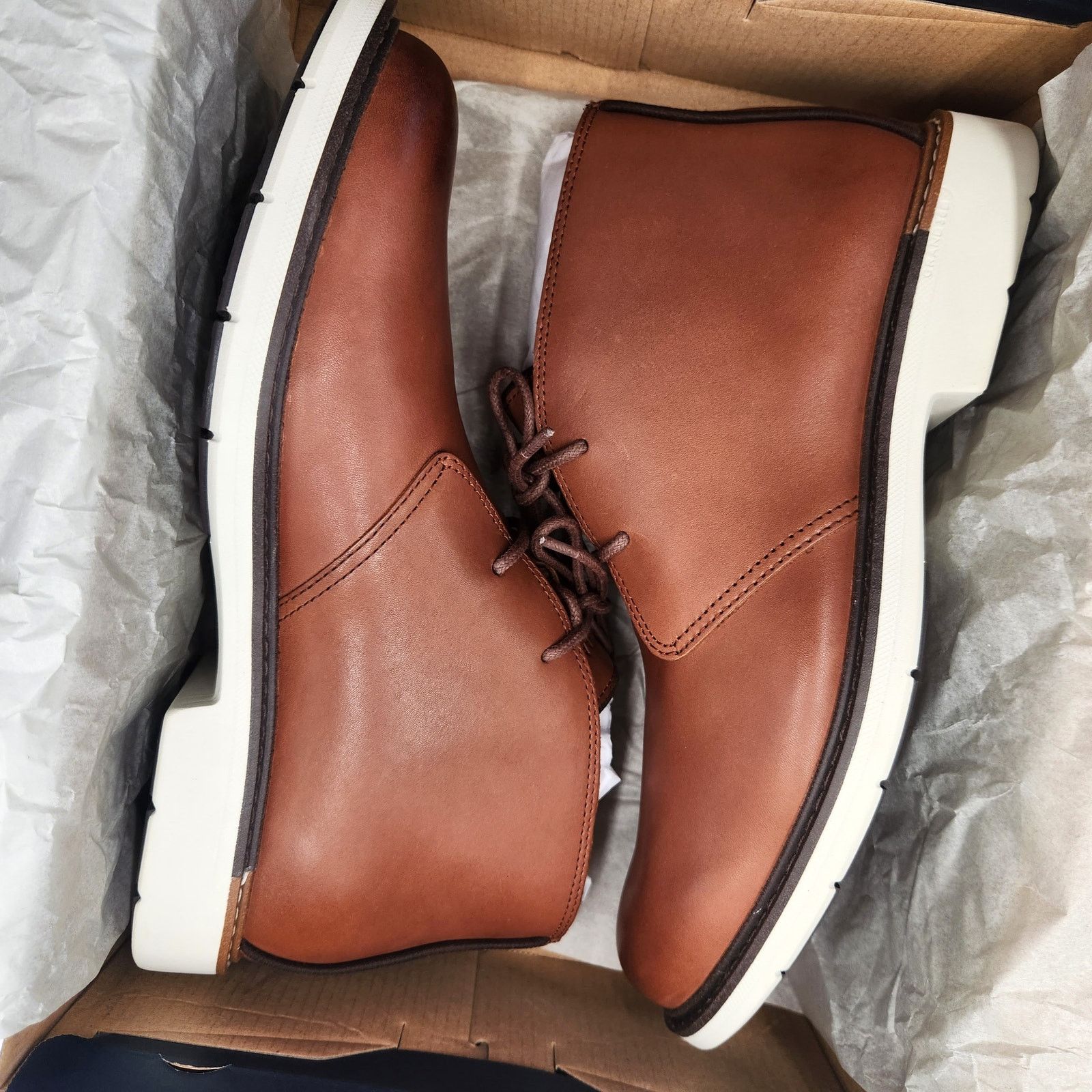 Cole Haan Cole Haan Men's Woodbury Brown Leather Chukka Boots 7.5M Size US 7.5 / EU 40-41 - 2 Thumbnail