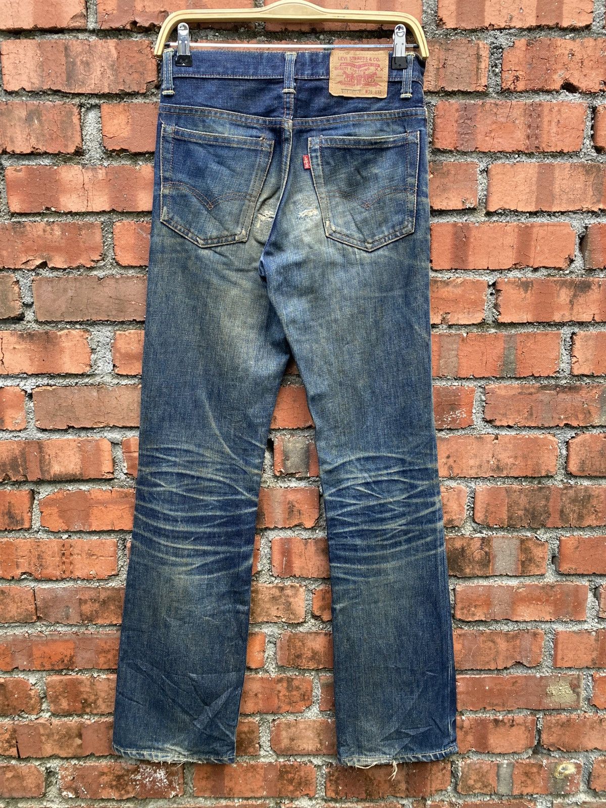 Levi's Vintage Clothing W29x33.5 Vintage levi's 517 distreseed flare big E USA Size 29" - 2 Thumbnail