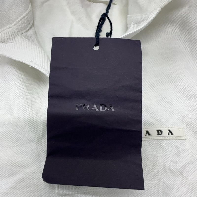 Prada Striped Letter Short Sleeve Polo Shirt-2506
