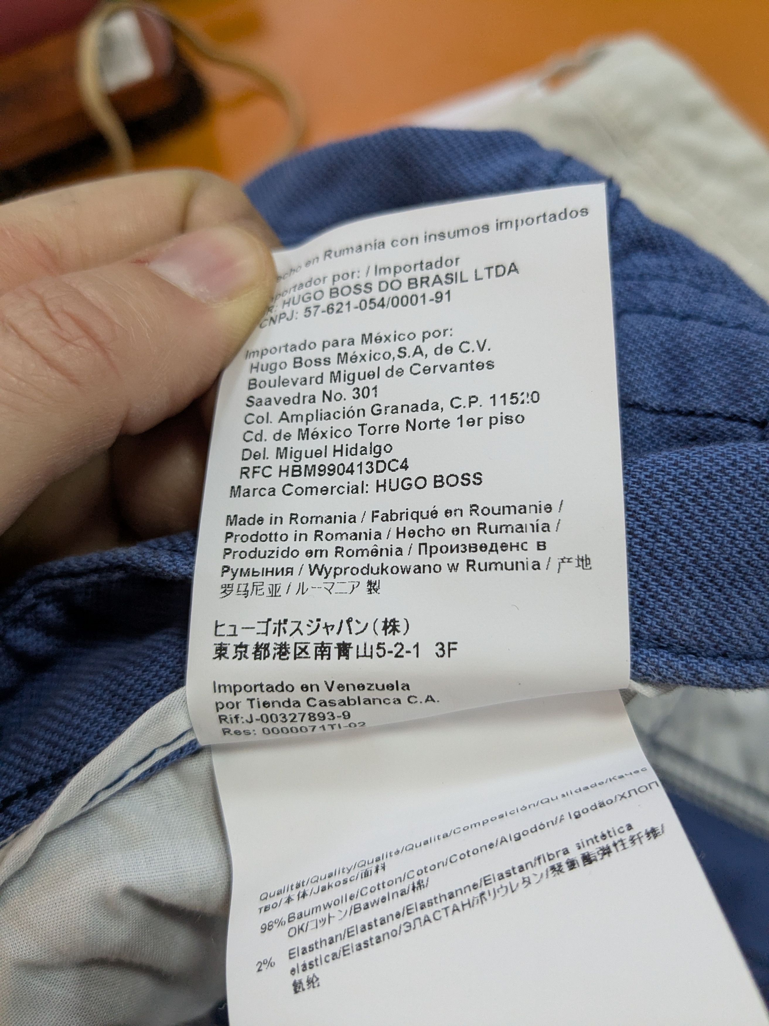 Hugo Boss Hugo Boss Slim Fit Stretch Pants – Blue, Size 40/34 Size US 40 / EU 56 - 9 Thumbnail